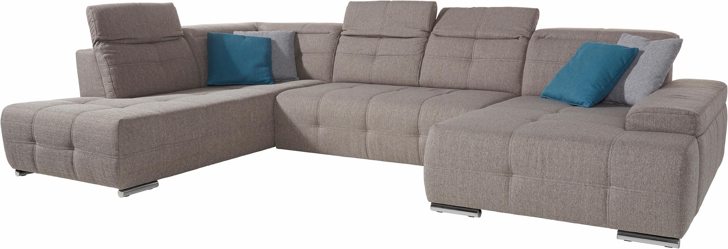 sit&more Wohnlandschaft »Mistral U-Form«, wahlweise mit Bettfunktion, inklusive Kopfteilverstellung