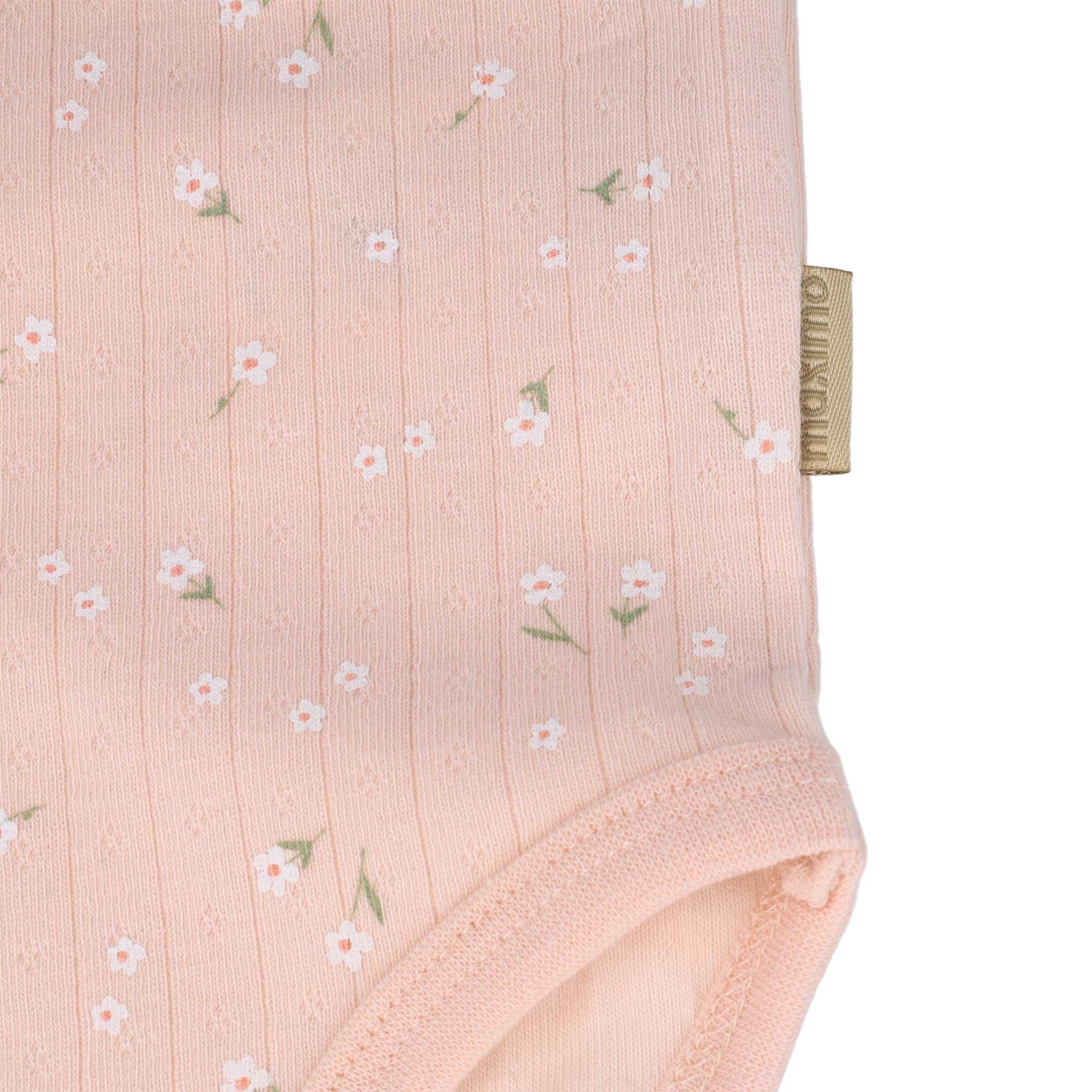 MAXIMO Kurzarmbody 1 Blassrosa, Blumen-Alloverprint, Kurzarm, Baby-Girl