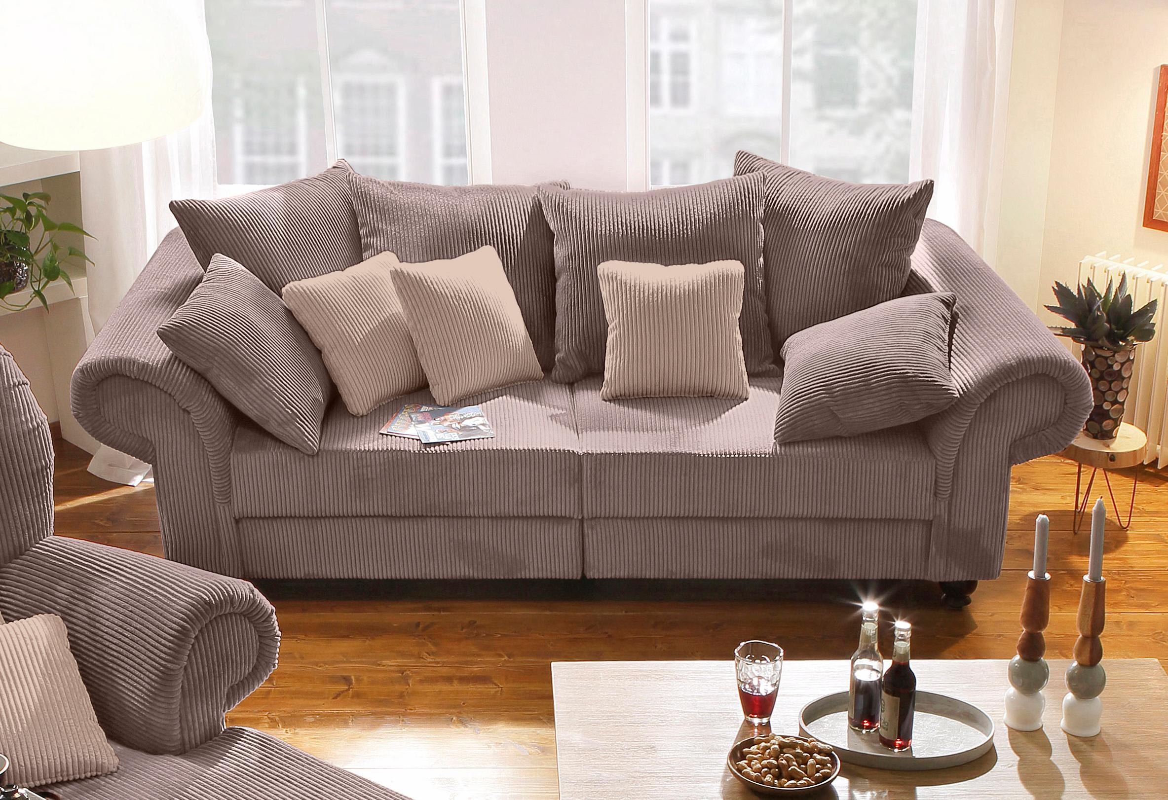 Home affaire Big-Sofa "King Henry", in legerer Polsterung und vielen losen günstig online kaufen