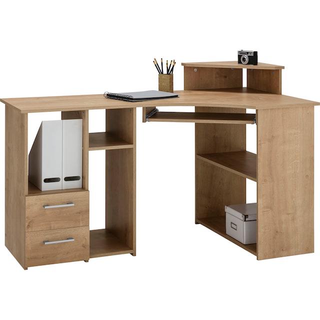VOGL Möbelfabrik Schreibtisch »Sam«, Breite 137 cm, mit Tastaturauszug und  Towerfach auf Raten bestellen