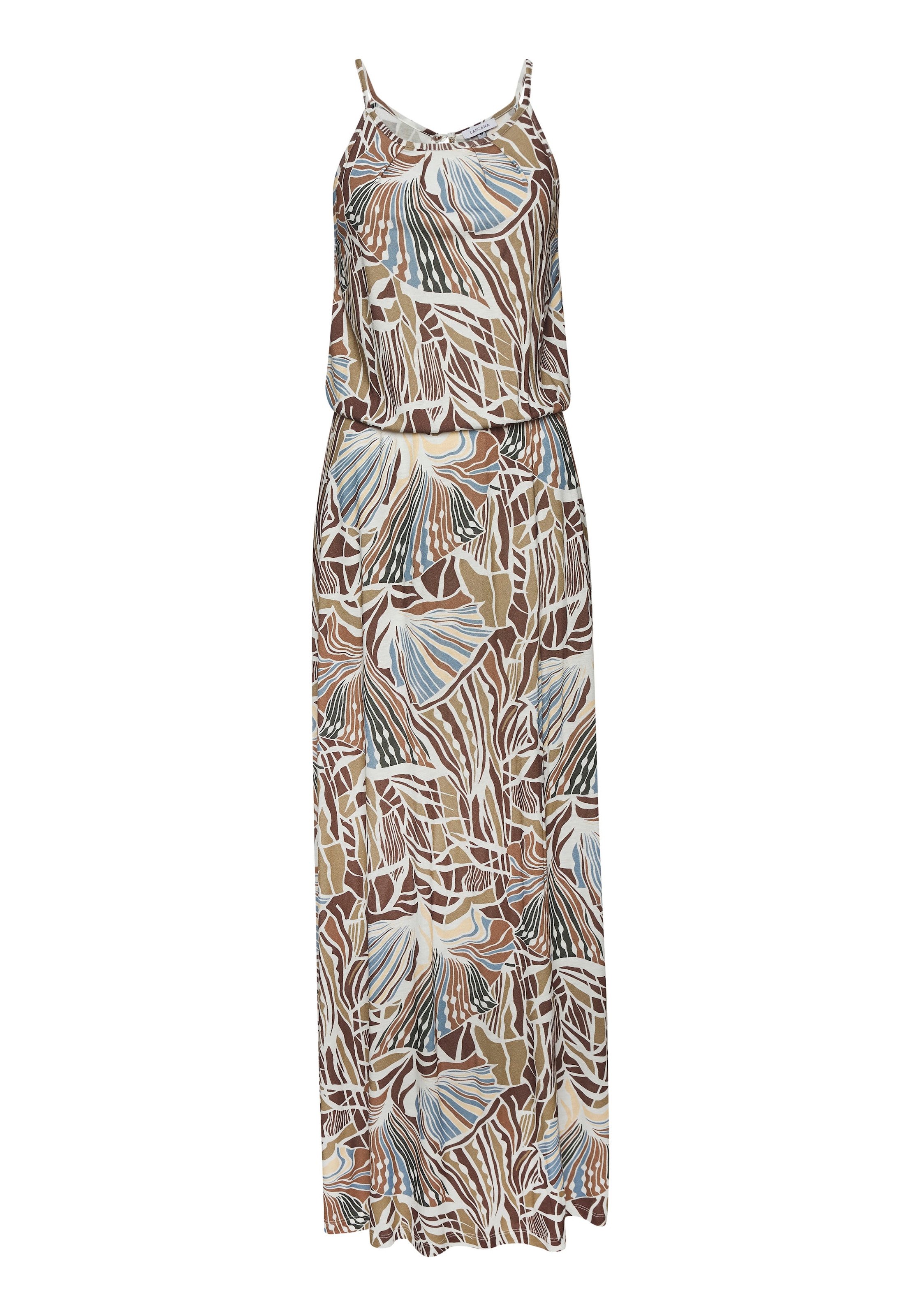 LASCANA Maxikleid, leichtes Sommerkleid mit Alloverprint, fließendes Strandkleid