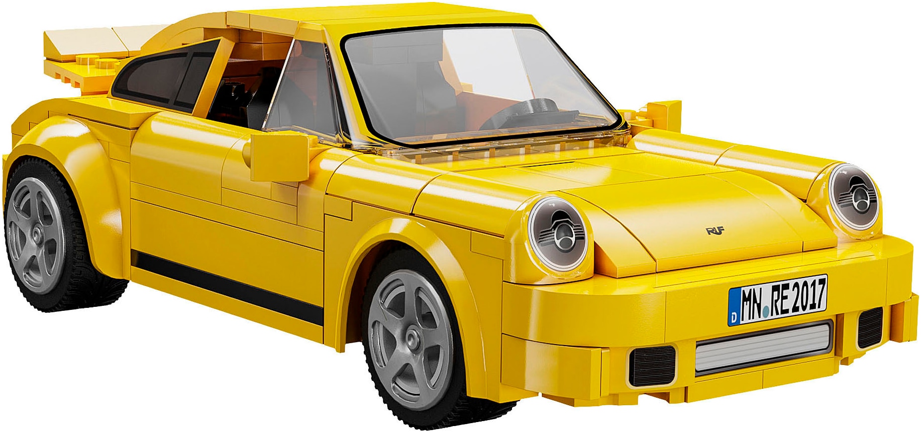 Jamara RC-Auto »CaDA, RUF CTR 2017 Yellowbird 1:20 gelb 2,4GHz Bricks«, (222 tlg.)