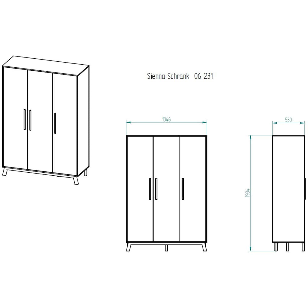 Schardt Kleiderschrank »Sienna White, Kinderkleiderschrank«, 3-türig; Made in Germany