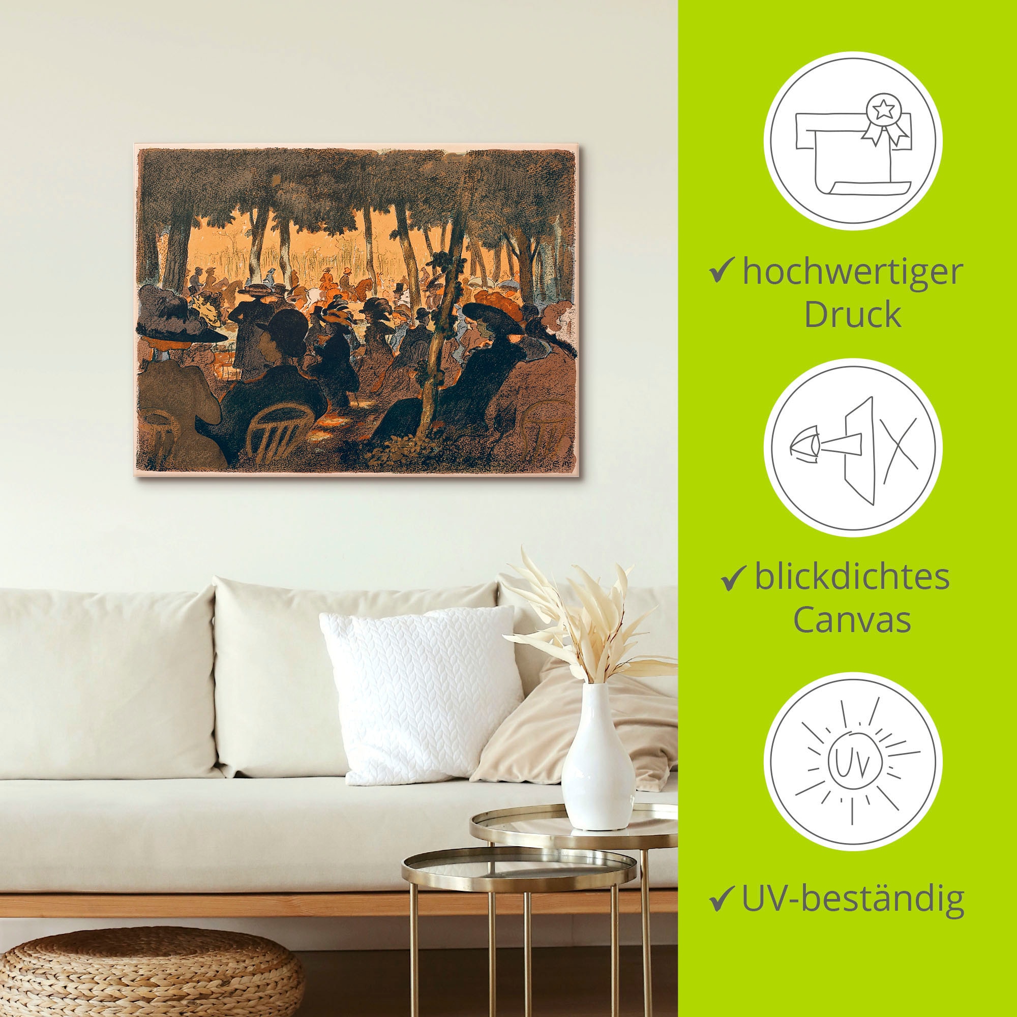 Artland Wandbild »Menschen im Park«, Gruppen & Familien, (1 St.), als Alubild, Leinwandbild, Wandaufkleber oder Poster in versch. Größen