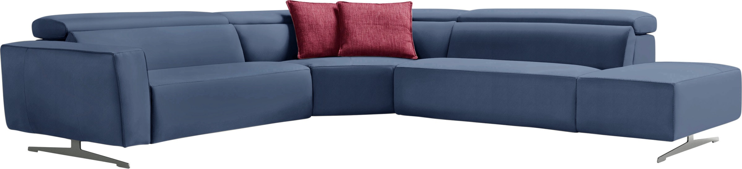 Egoitaliano Ecksofa, mit Relaxfunktion und verstellbaren Kopfteilelementen günstig online kaufen