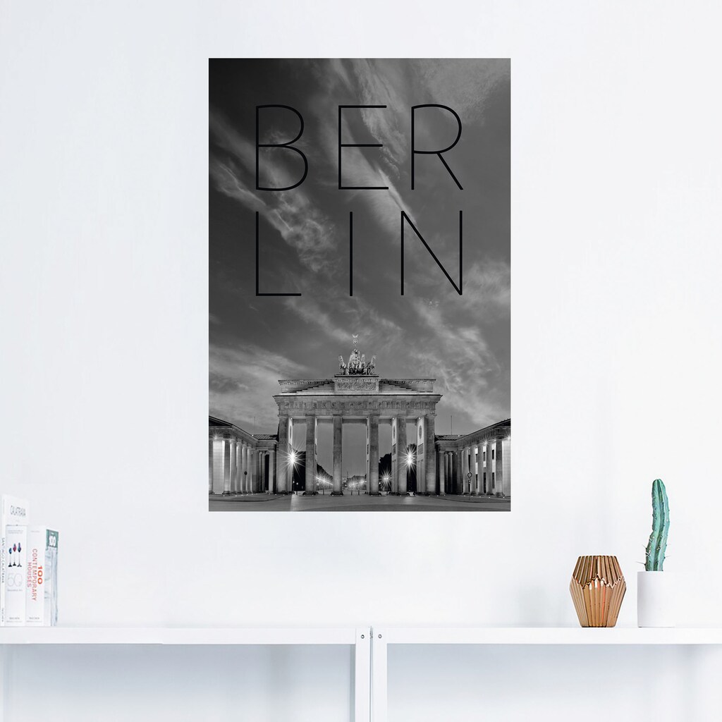 Artland Wandbild »Brandenburger Tor in Berlin«, Berlin, (1 St.)