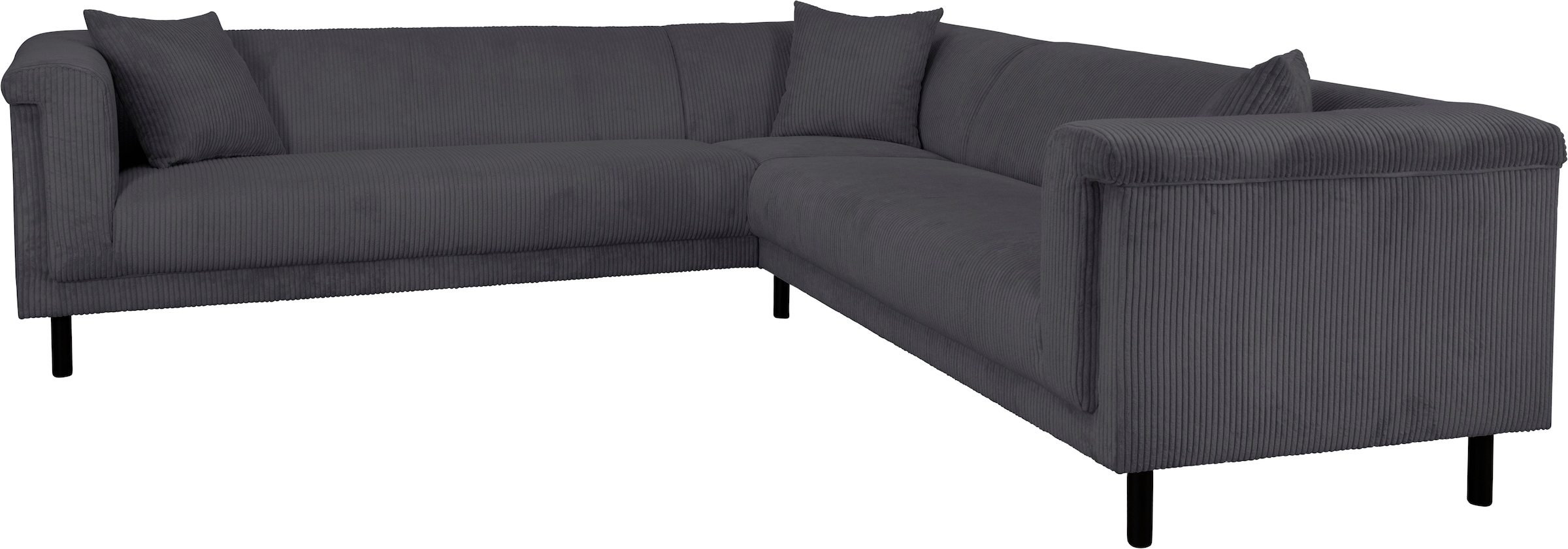 INOSIGN Ecksofa »AGNIA L-Form  B/T/H: 244/244/71 cm«, incl. Zierkissen, gleichschenklig, auch in Cord