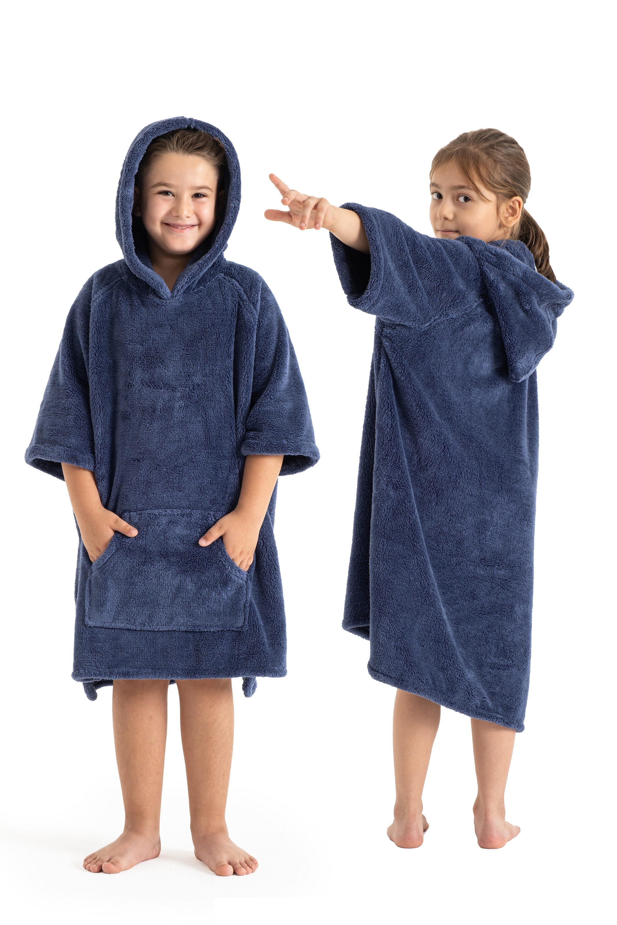 OTTO home Badeponcho »Lillou, für Kinder, ideal für Urlaub oder im Schwimmbad« 1 Stk. weich und kuschelig, Fleece, plüsch, Surfponcho