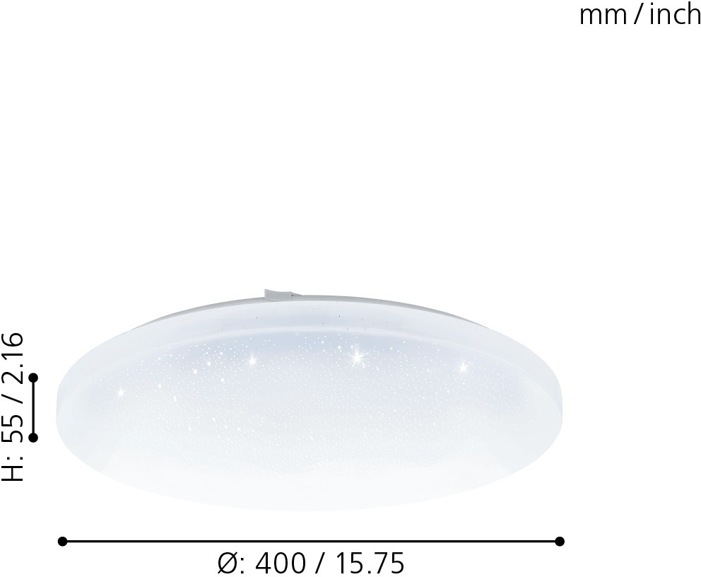 EGLO Deckenleuchte »FRANIA-A«, LED-Board, weiß / Ø40 x H5,5 cm / inkl. 1 x günstig online kaufen