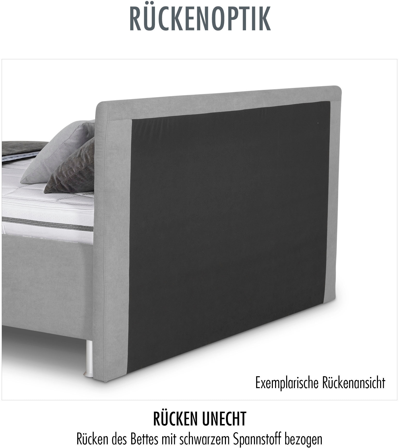 Die PlanBar Boxspringbett »OC-ON23148« inkl. Wendematratzen u. Bonellfederkern Unterbau, 160/180x200cm