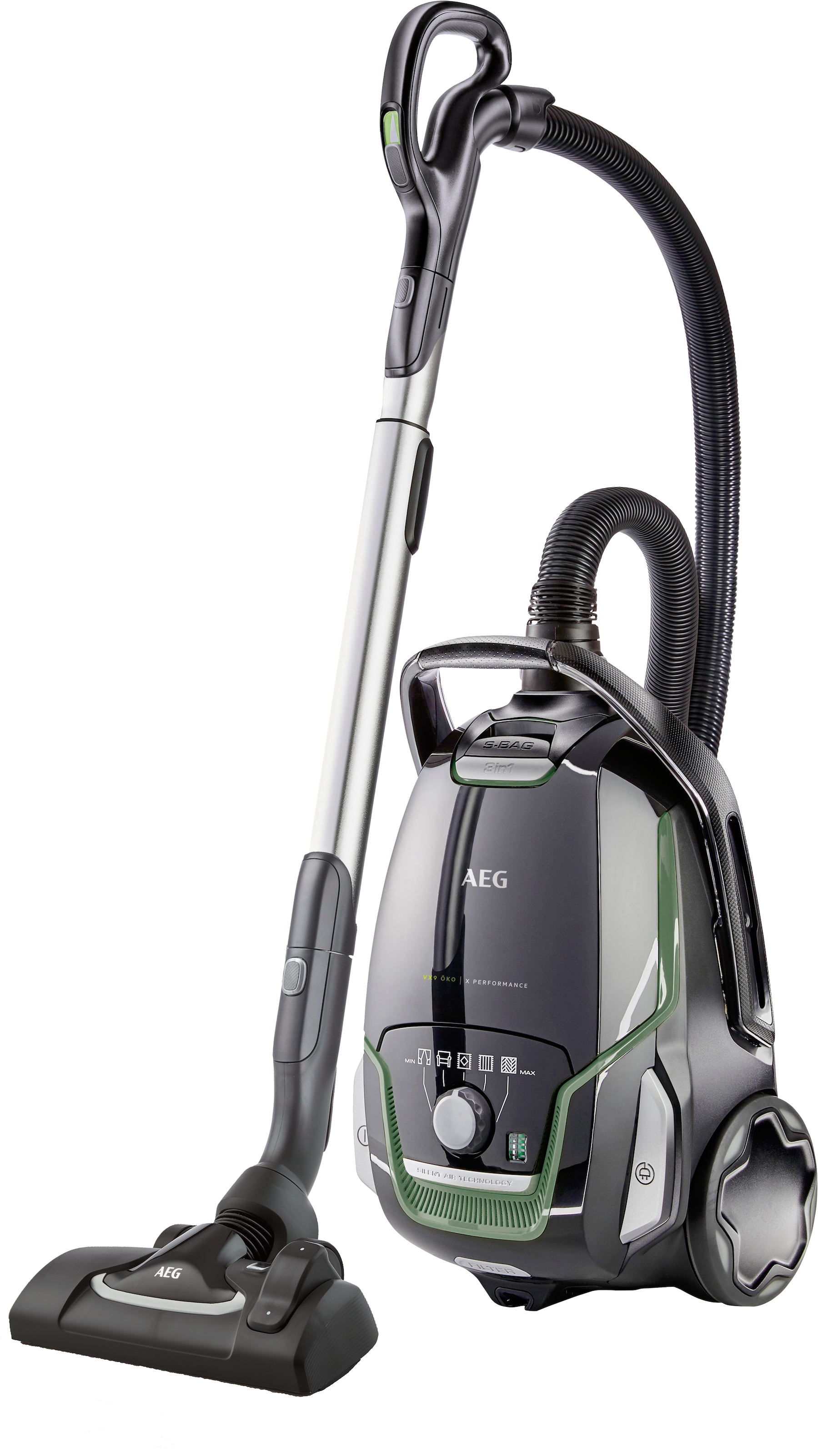 AEG Bodenstaubsauger »VX9-2-ÖKO«, 850 W, mit Beutel, Leistungsstark, inkl. Zusatzdüsen, 70 % Recyclingkunststoff, 5l Beutel