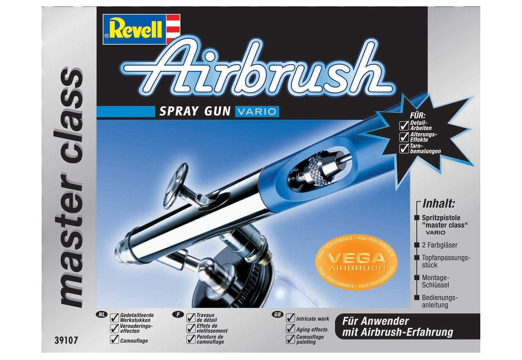 Revell® Farbsprühgerät »Airbrush-Pistole - Spray Gun master class Vario«
