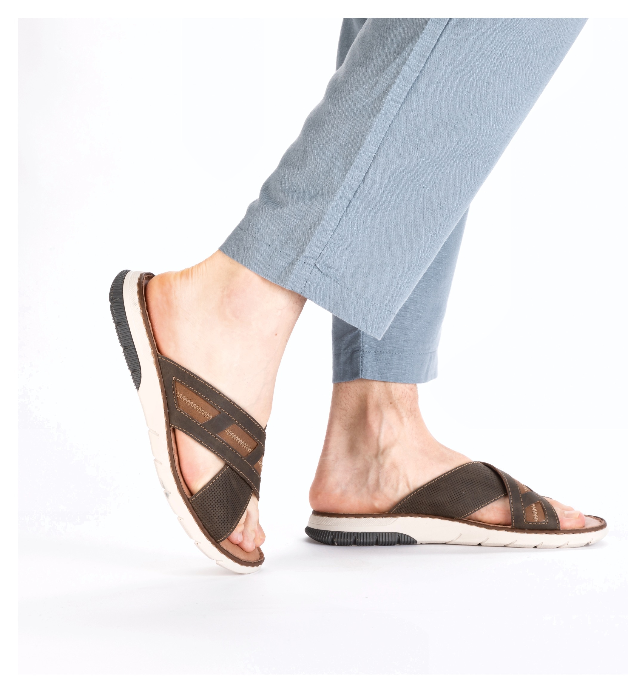 Rieker Pantolette, Sommerschuh, Strandschuh, Schlappen mit weicher Innensohle