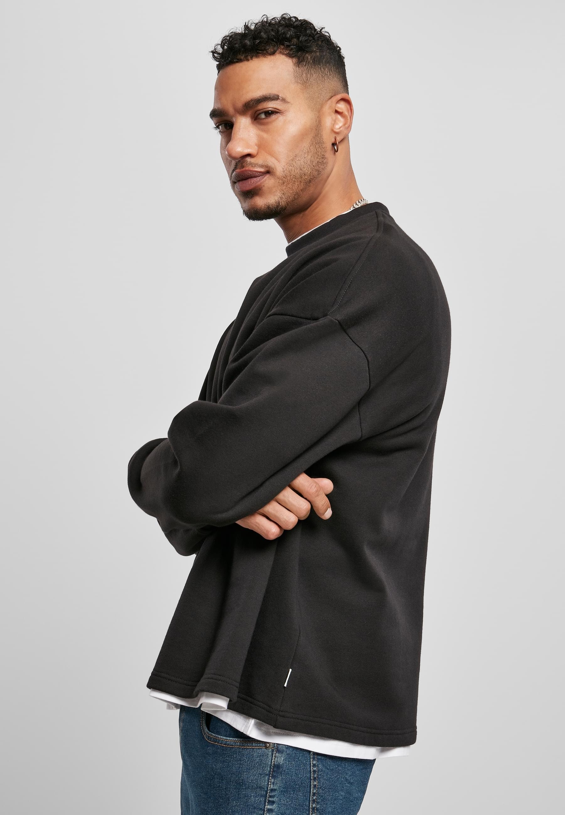 URBAN CLASSICS Rundhalspullover »Urban Classics Herren Organic Oversized Boxy Crew« 1 Stk.