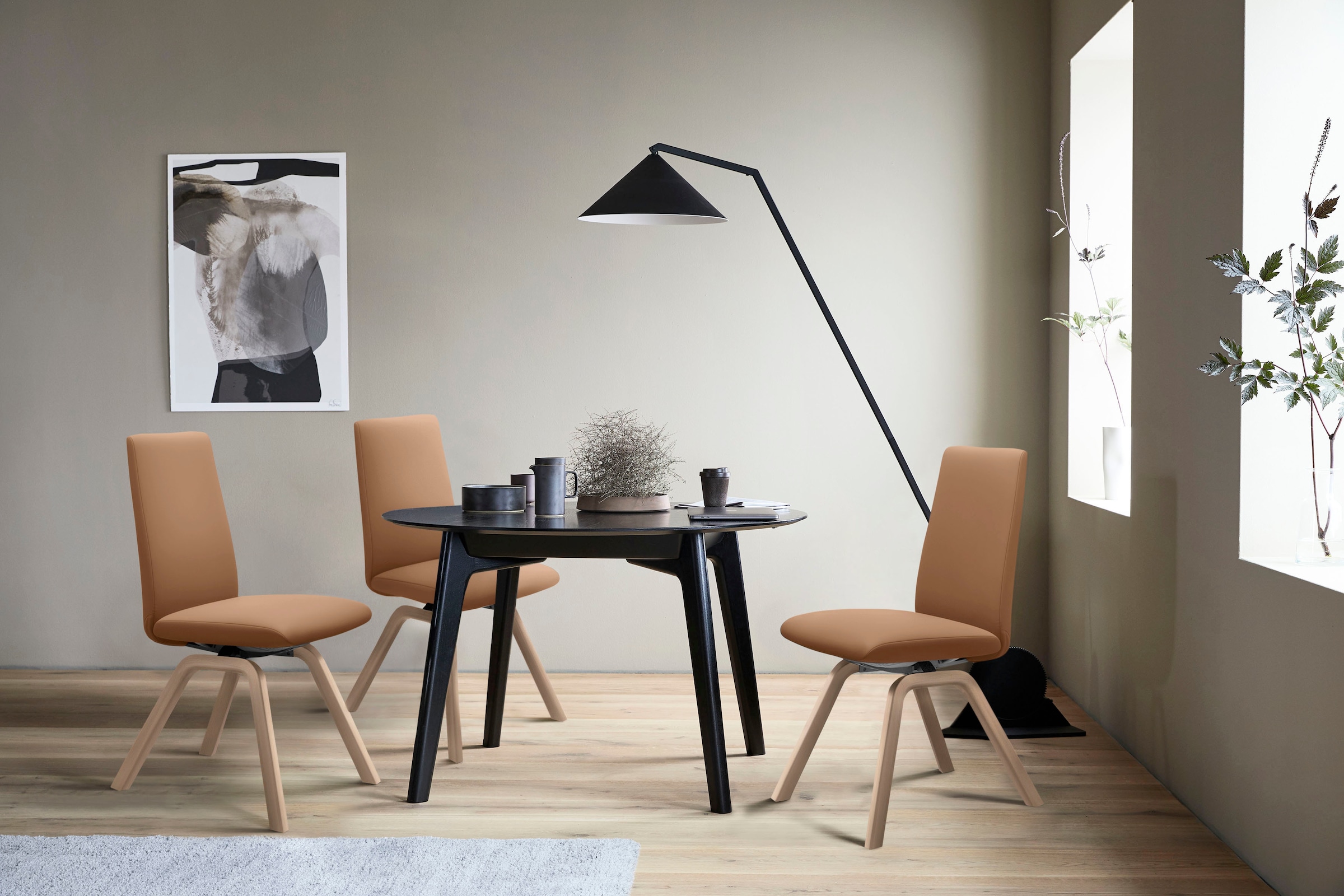 Stressless® Polsterstuhl »Laurel«, Leder PALOMA, Low Back, Größe L, mit schräggestellten Beinen in Walnuss