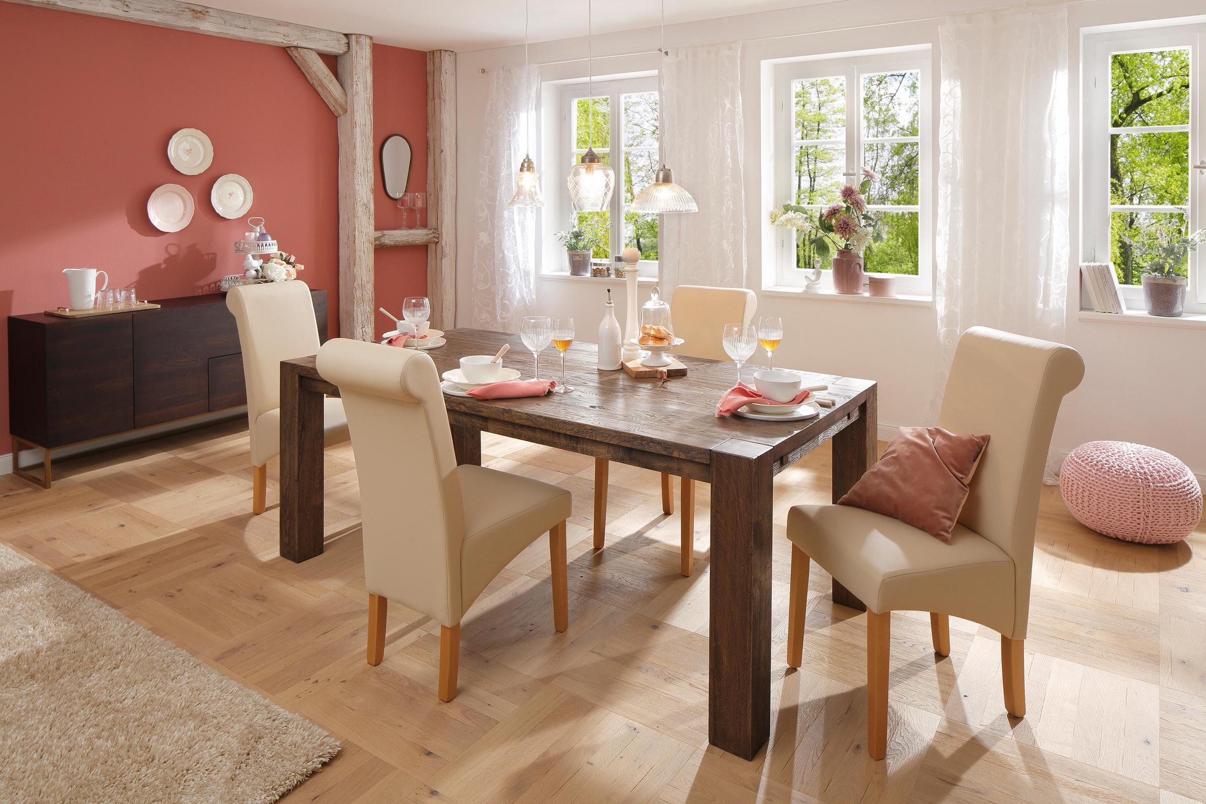 Home affaire 4-Fußstuhl »Rito«, (Set), 4 St., Kunstleder, im 2er, 4er oder 6er-Set