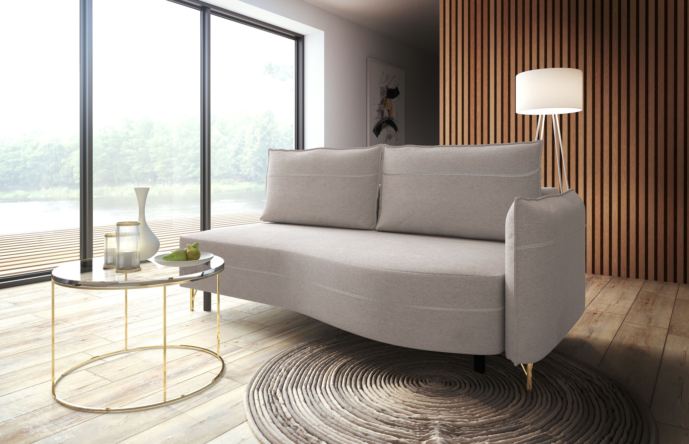 exxpo - sofa fashion Loungesofa "Ortis mit toller Kontrastnaht, Solitärmöbe günstig online kaufen