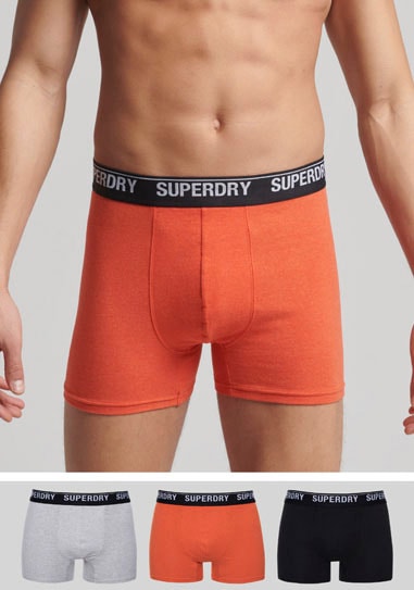 Superdry Langer Boxer »SD lg Boxer web wb 3x«, (3 St., 3er-Pack), mit Logo günstig online kaufen