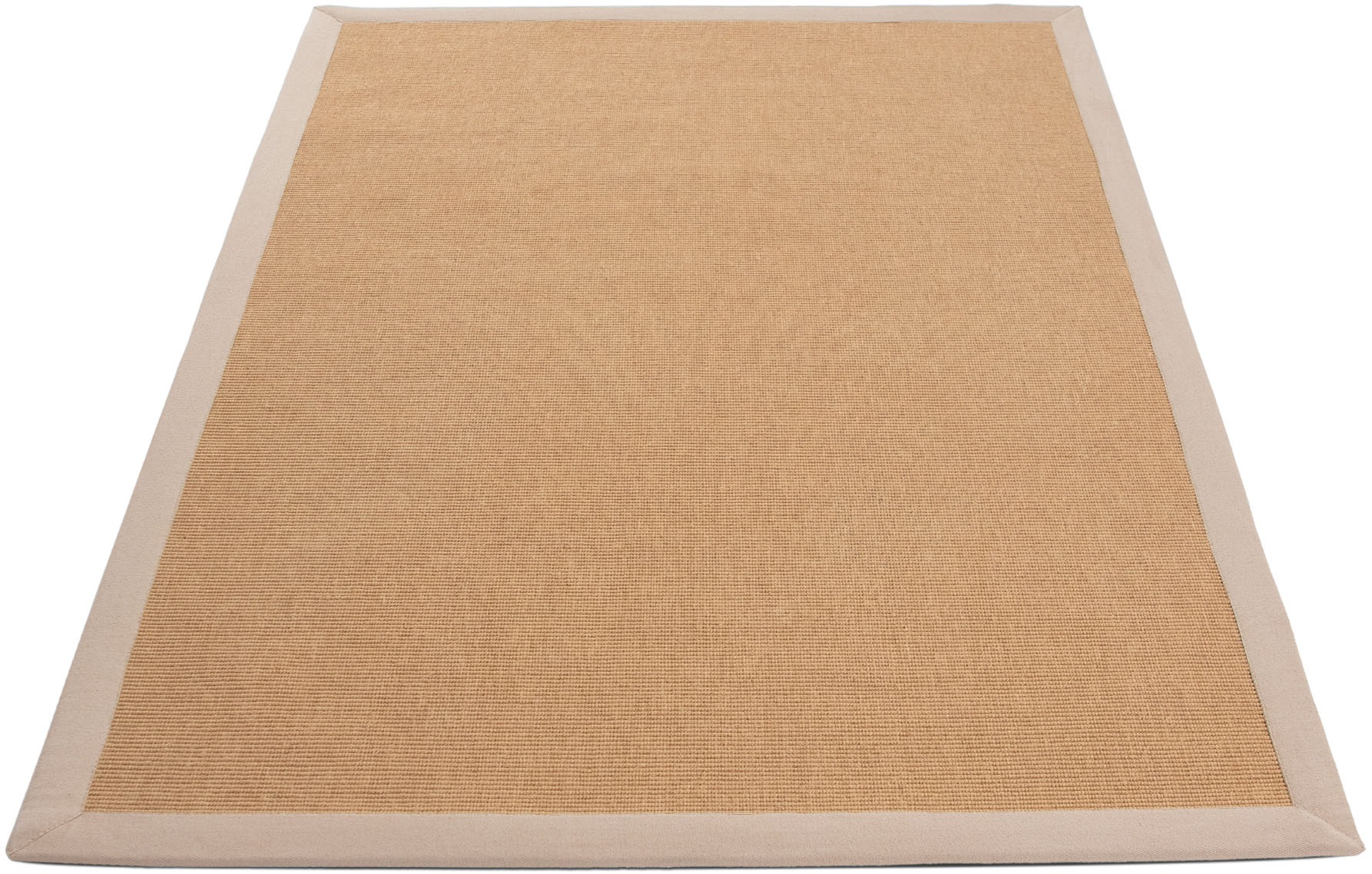 carpetfine Sisalteppich »Sisal«, rechteckig, 5 mm Höhe, mit farbiger Bordüre, Anti Rutsch Rückseite
