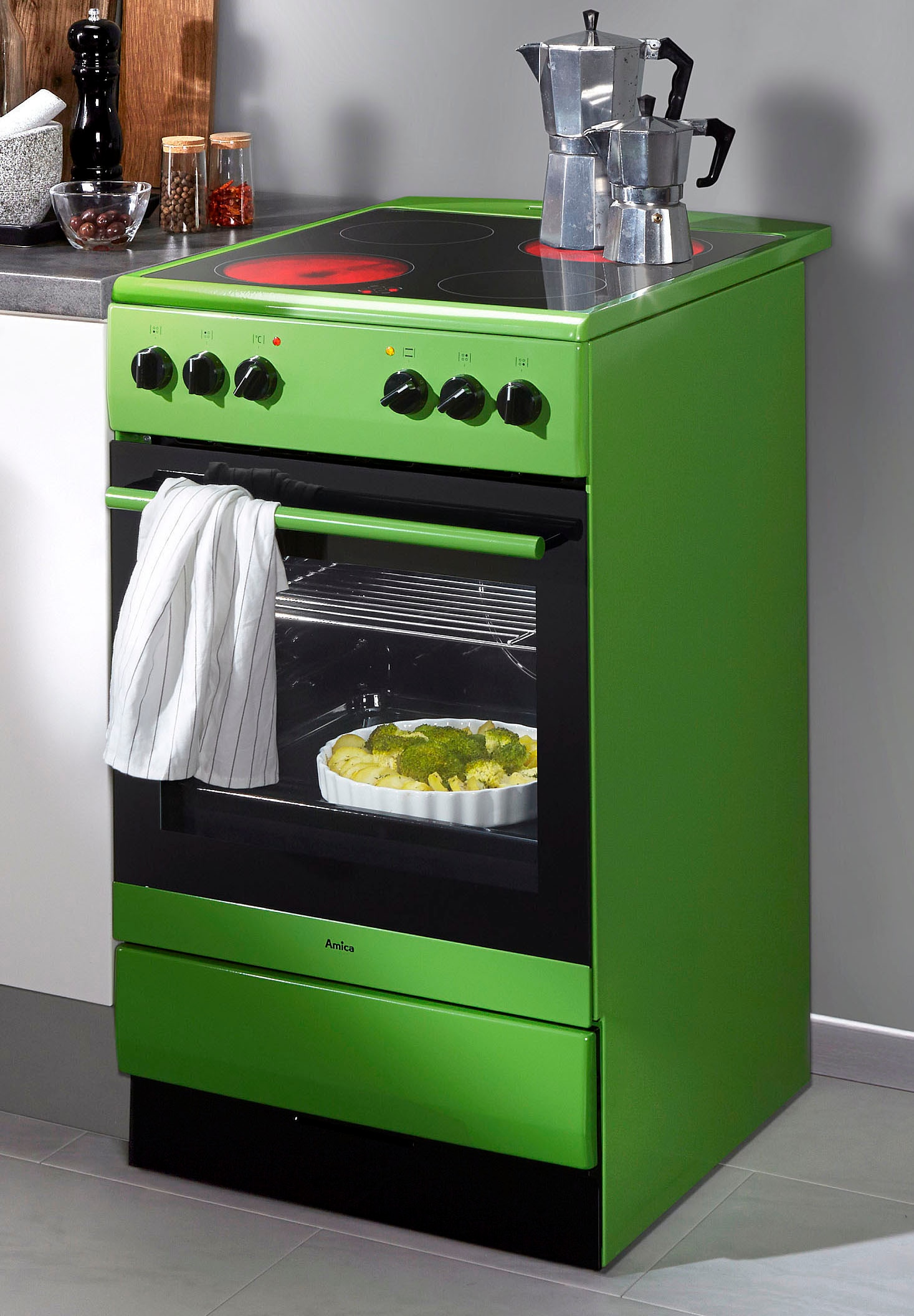 Amica Elektro-Standherd »SHC 11508 G«, Steam Clean