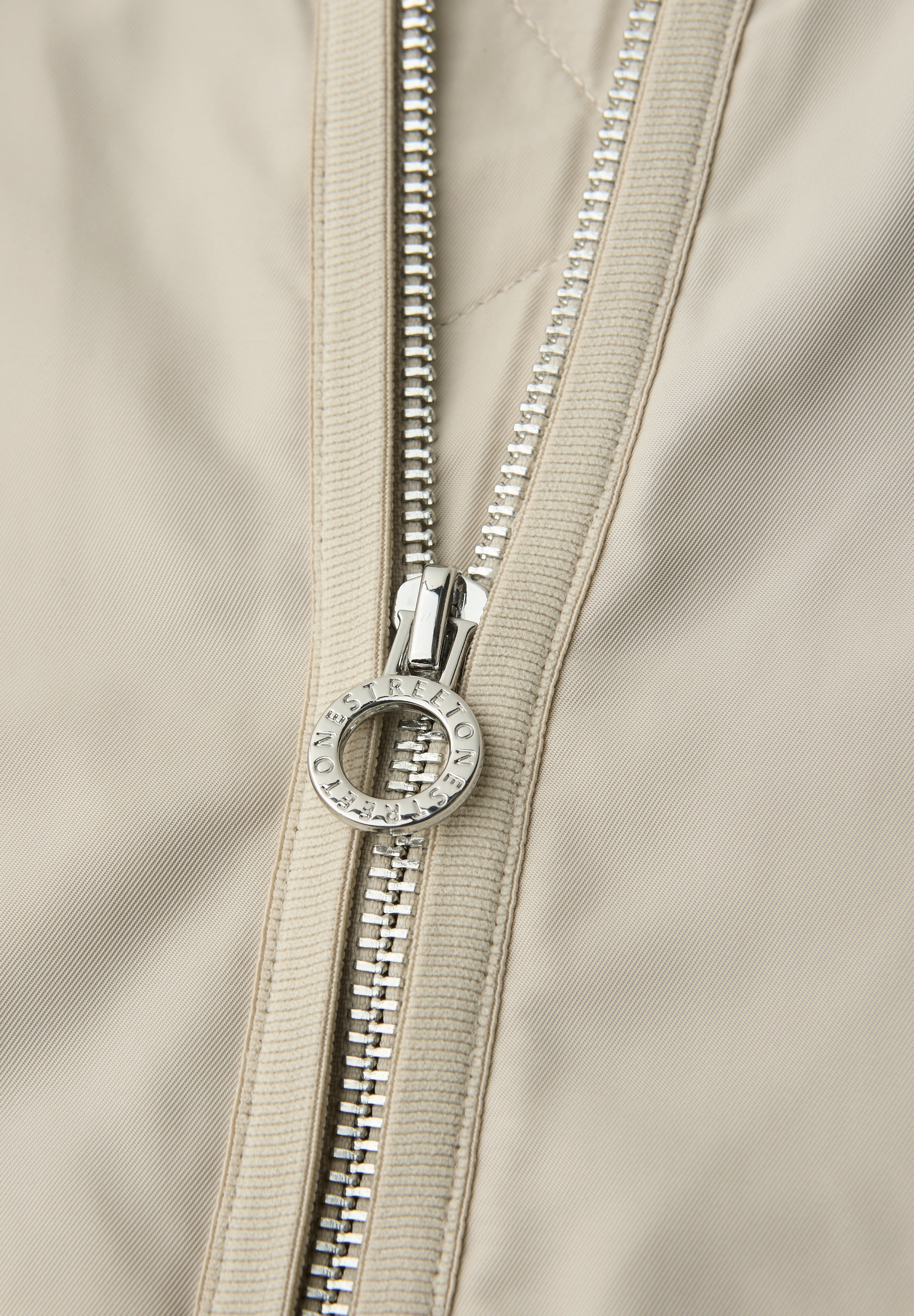 STREET ONE Langjacke ohne Kapuze bequeme Passform, 2‑Wege‑Reißverschluss