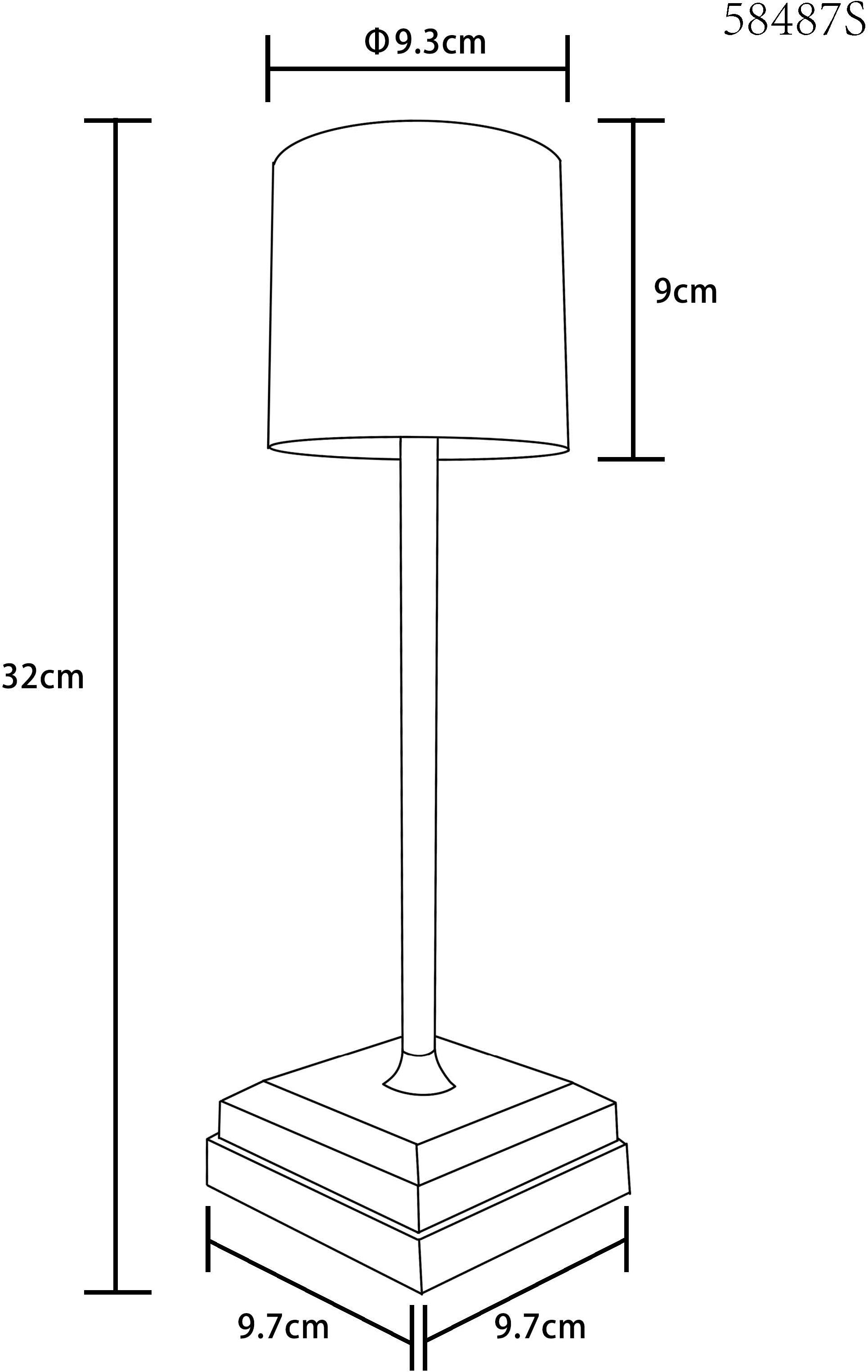 GLOBO LIGHTING Tischleuchte »DIXON« LED-Modul 1 Stk. Extra-Warmweiß Tischlampe Nachttischlampe Deko-Tischleuchte Schlafzimmer