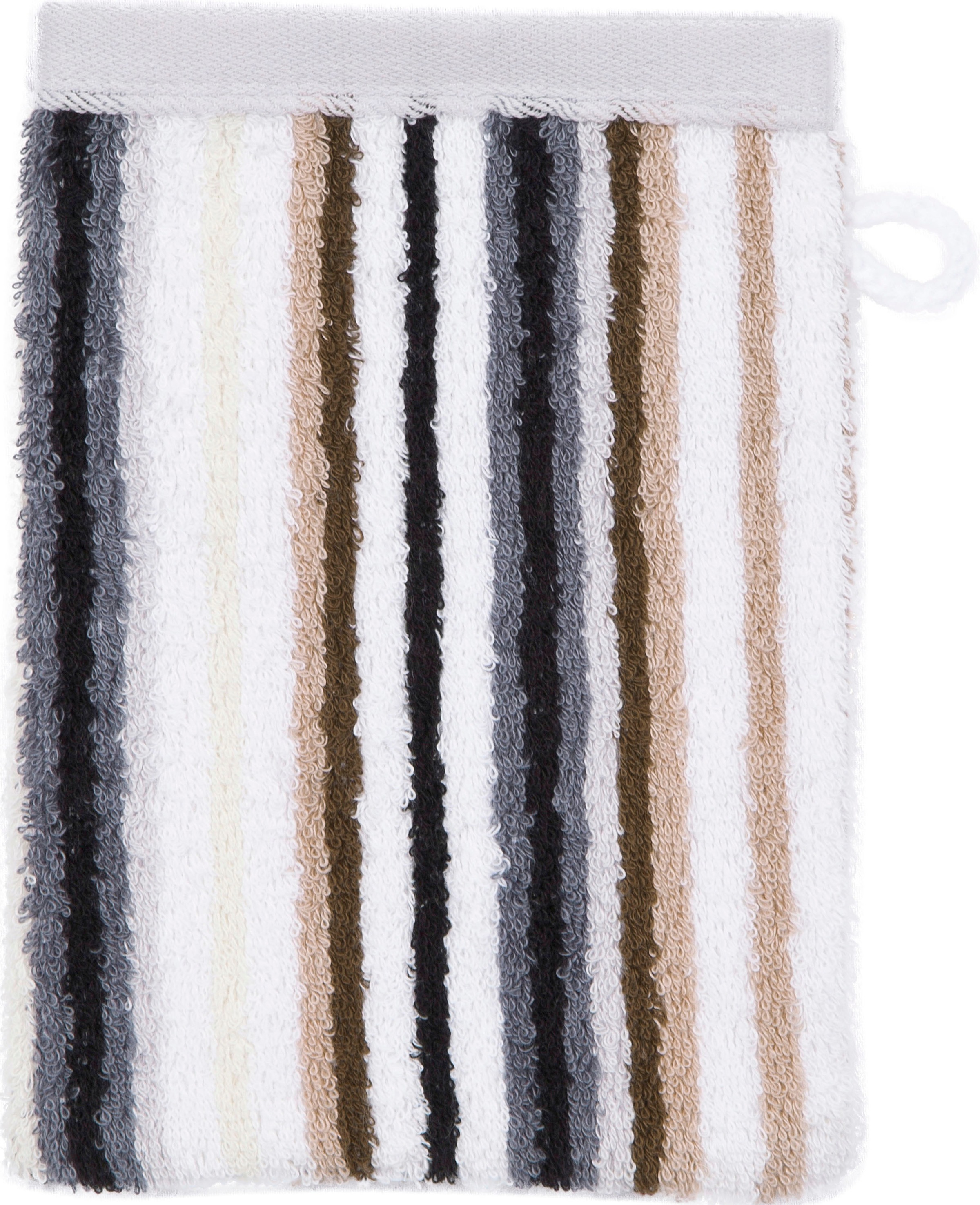 ROSS Waschhandschuh »Multicolor«, (6 St.), mit Streifen und gesticktem ROSS günstig online kaufen