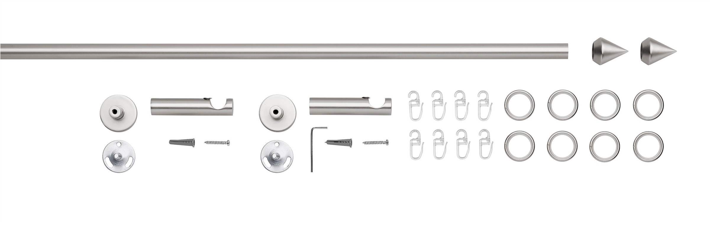 Good Life Gardinenstange »PUNTA« Ø 16 mm 1 läufig-läufig Fixmaß mit Ringen günstig online kaufen