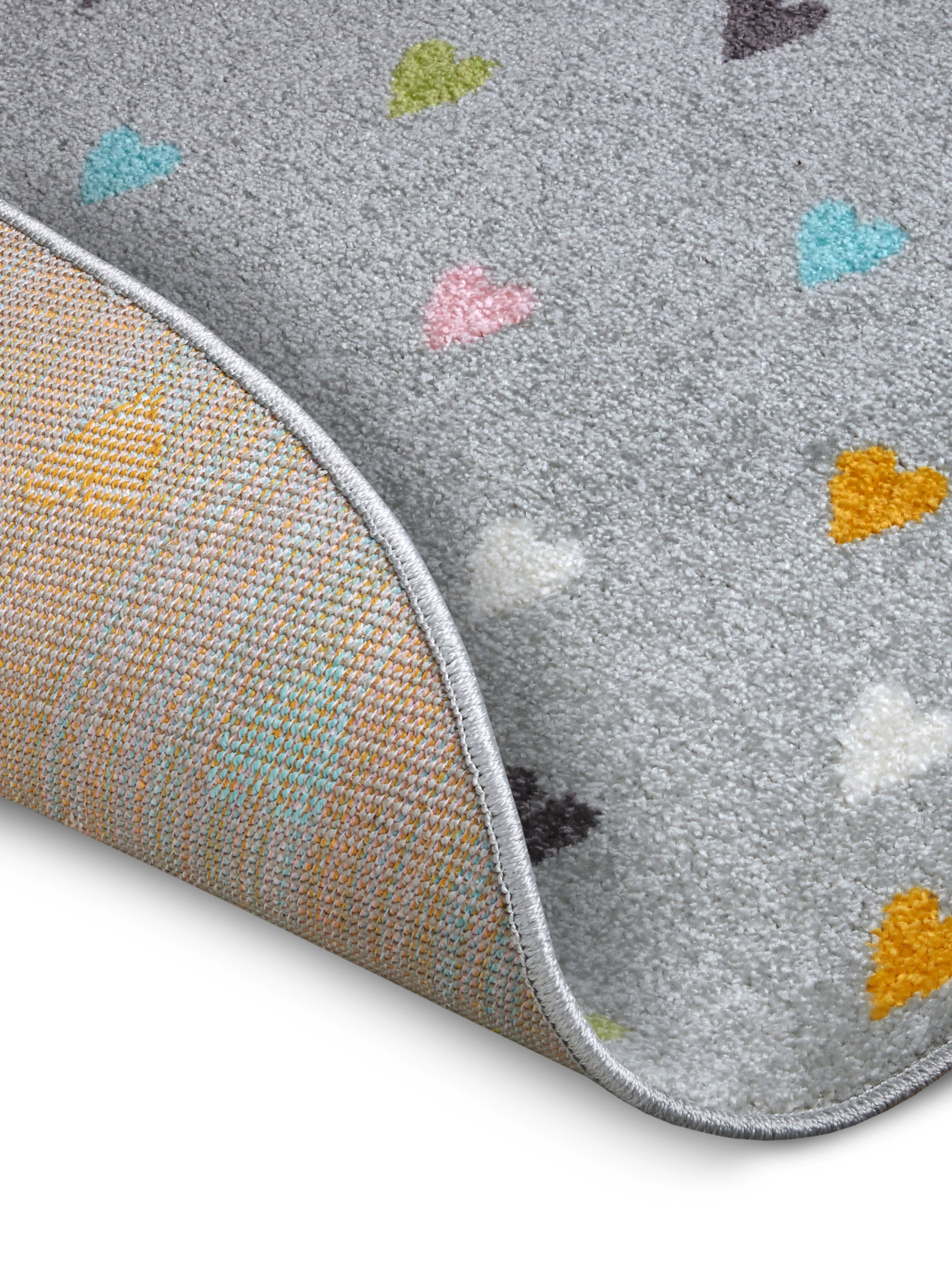 HANSE Home Kinderteppich »Adventures Little Hearts«, rund, 7 mm Höhe, Spielteppich, fest, Kinderzimmer, Kurzflor, Spielunterlage