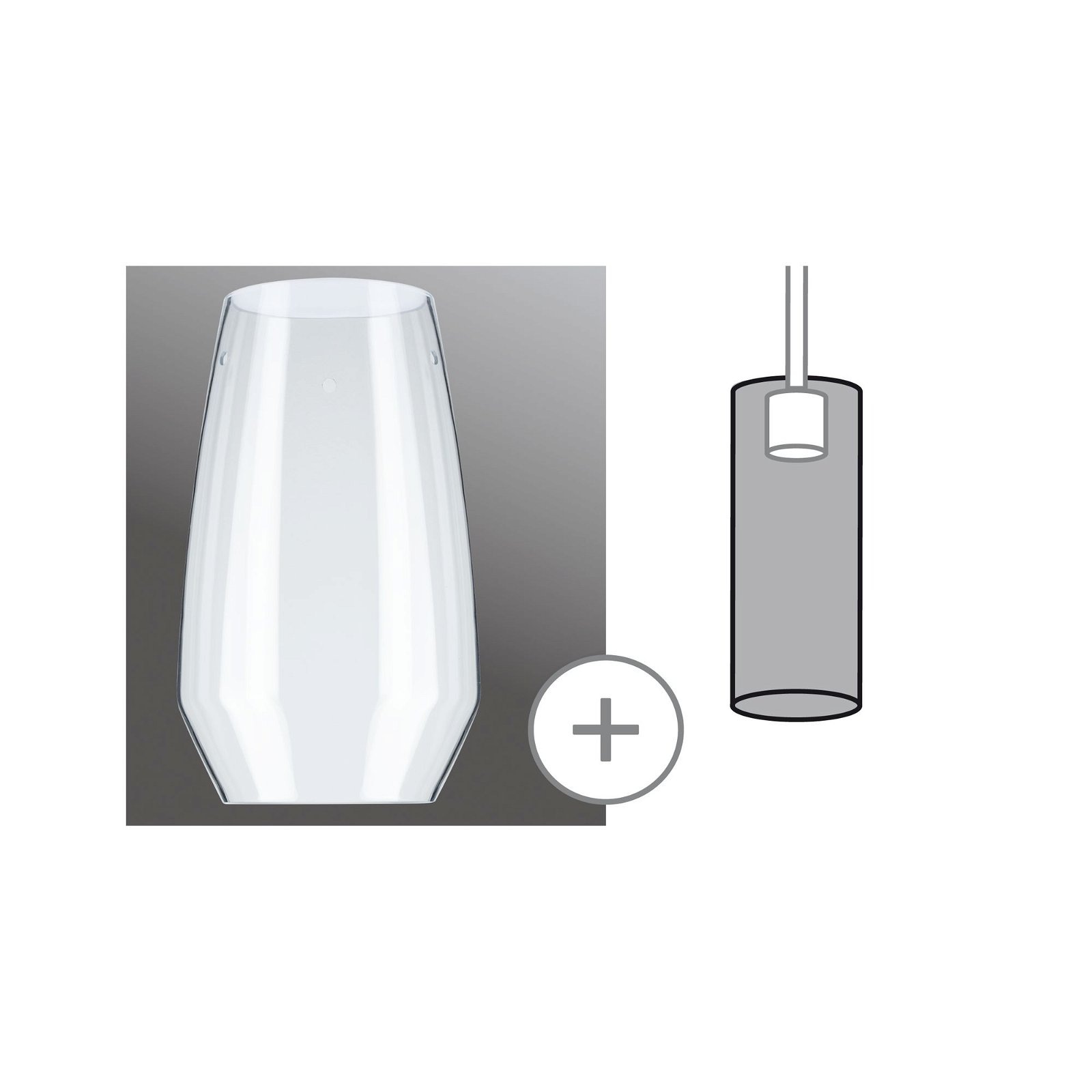 Paulmann Schienensystem-Sets »URail Schirm Vento 2Easy 170mm Klar«, (1 tlg.)