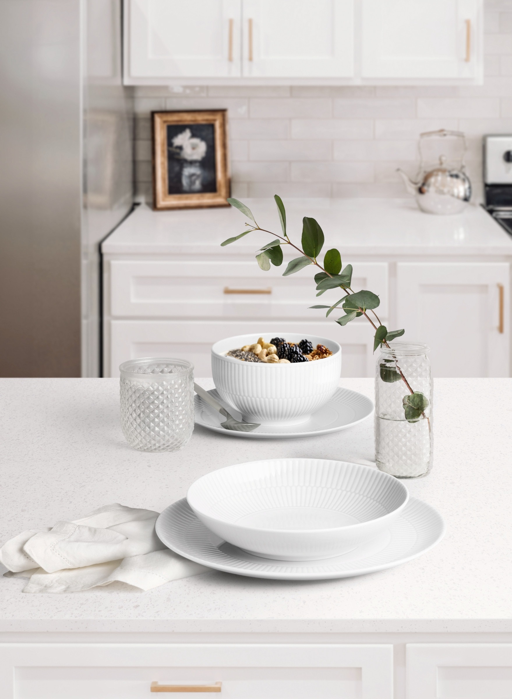 Seltmann Weiden Kombiservice »Geschirr-Set, 30 Teile, Amina«, (Set, 30 tlg., Je 6x Speise-, Frühstücks-,Suppenteller, Kaffeetasse& Kombi-Untertasse), Tassen, Untertassen, Teller, Made in Germany, 30 Teile, für 6 Personen