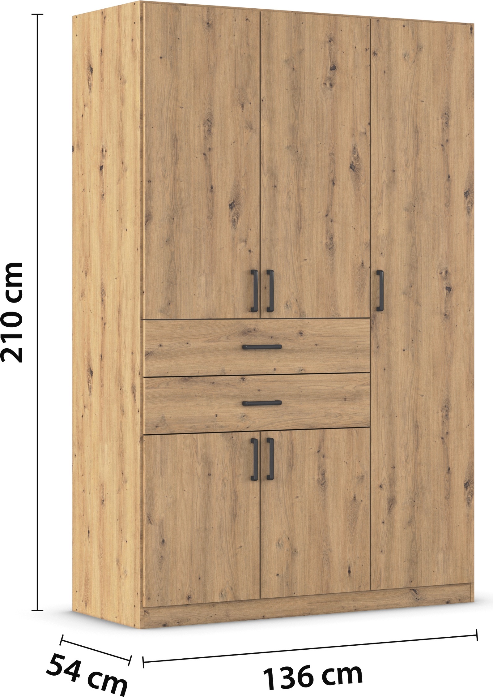 rauch Schlafzimmer-Set »Komplettzimmer Komplettschlafzimmer Schlafzimmer-Set (3-St.) MAIKA«, (Set, 3 tlg.), Schrank 3 Breiten, 2 Höhen, Bett 100 cm, Nachttisch MADE IN GERMANY