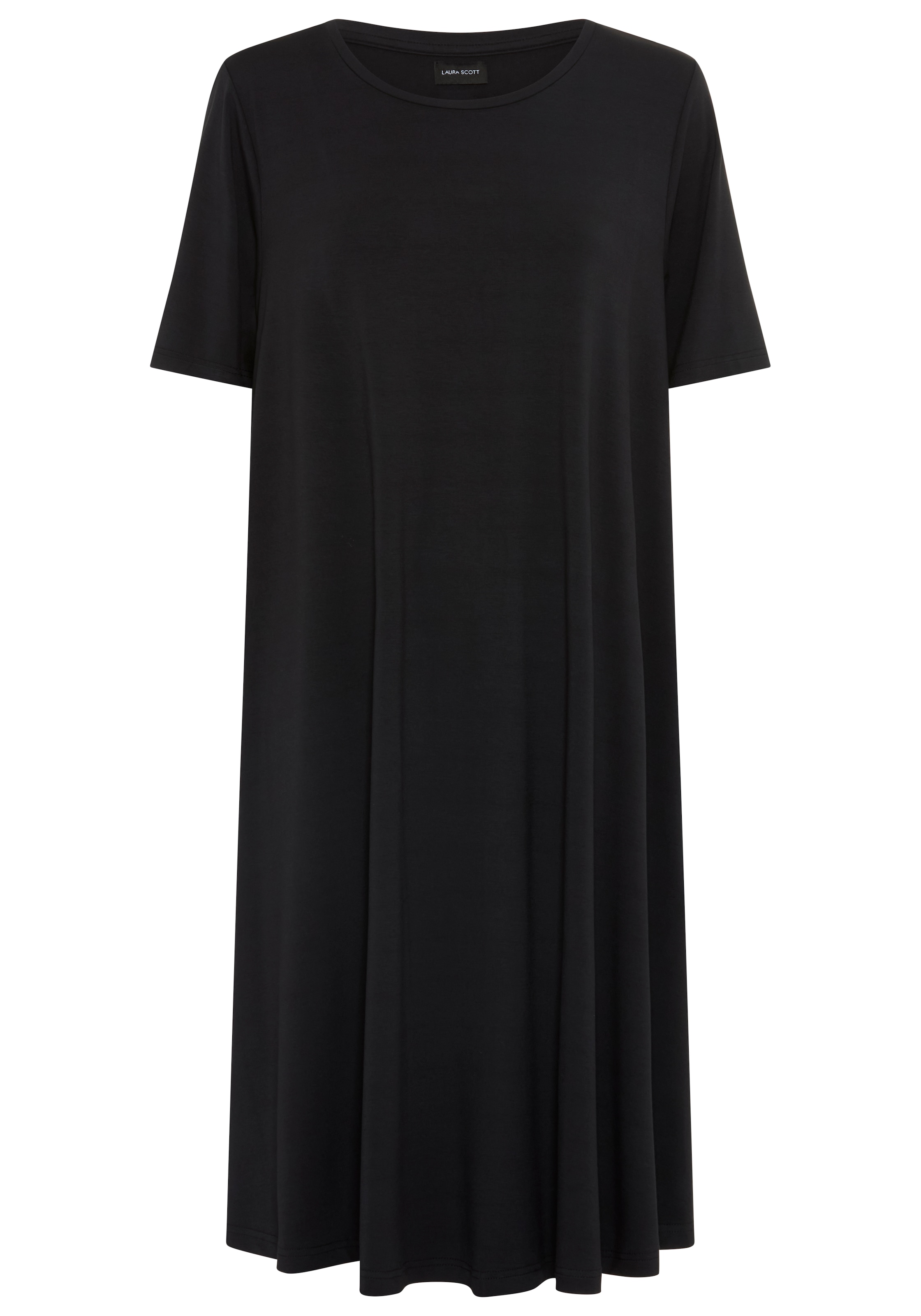 Laura Scott CURVE Jerseykleid aus Single Jersey, elastische Viskosemischung, knielange A-Linie