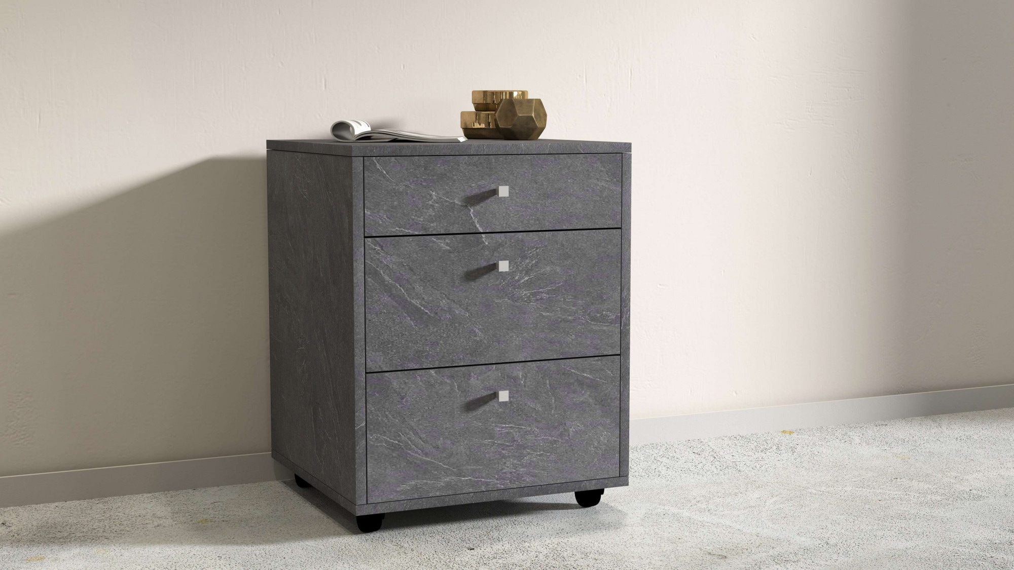 INOSIGN Rollcontainer »ESSE«, (1 St.), mit 3 Schubladen, Schreibtischcontainer, Höhe 61 cm