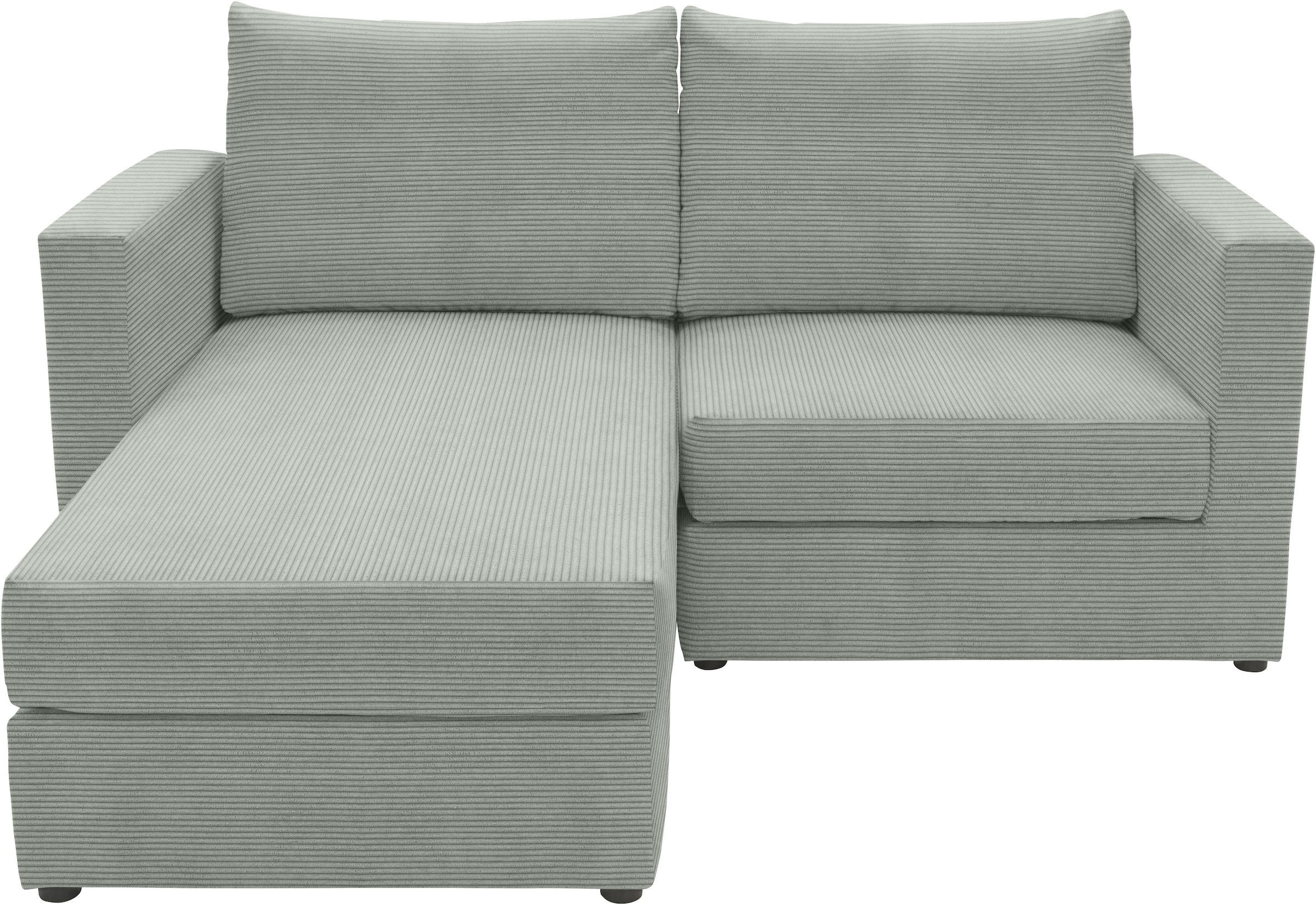 DOMO collection 2-Sitzer »800015, als Sitzmöbel oder Schlafgelegenheit nutzbar, Schlafsofa«, Sitzfläche mit Federkern, inkl. 2 Rückenkissen