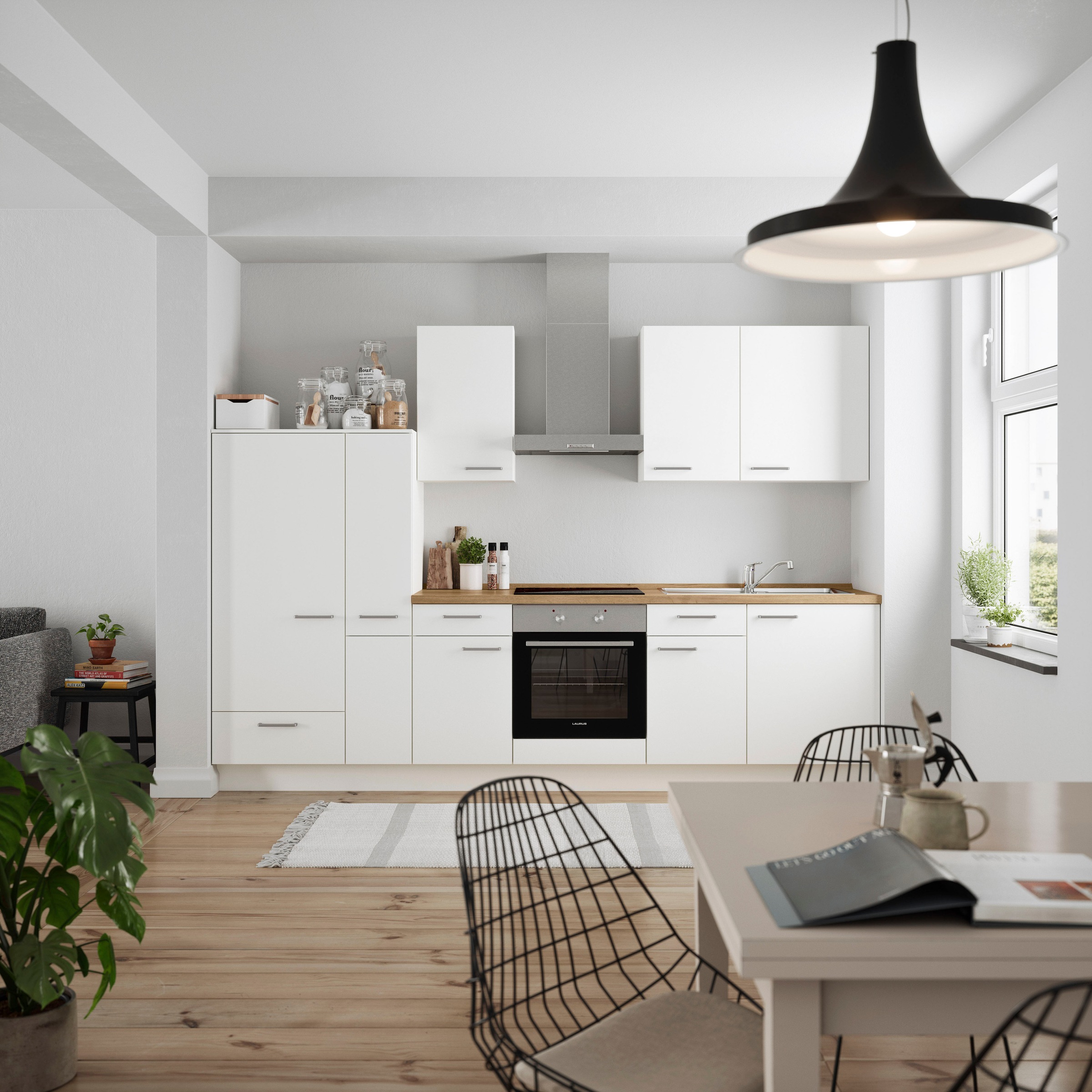 nobilia® Küchenzeile »"Touch I"«, vormontiert, Ausrichtung wählbar, Breite 300 cm, wahlw. mit E-Geräten