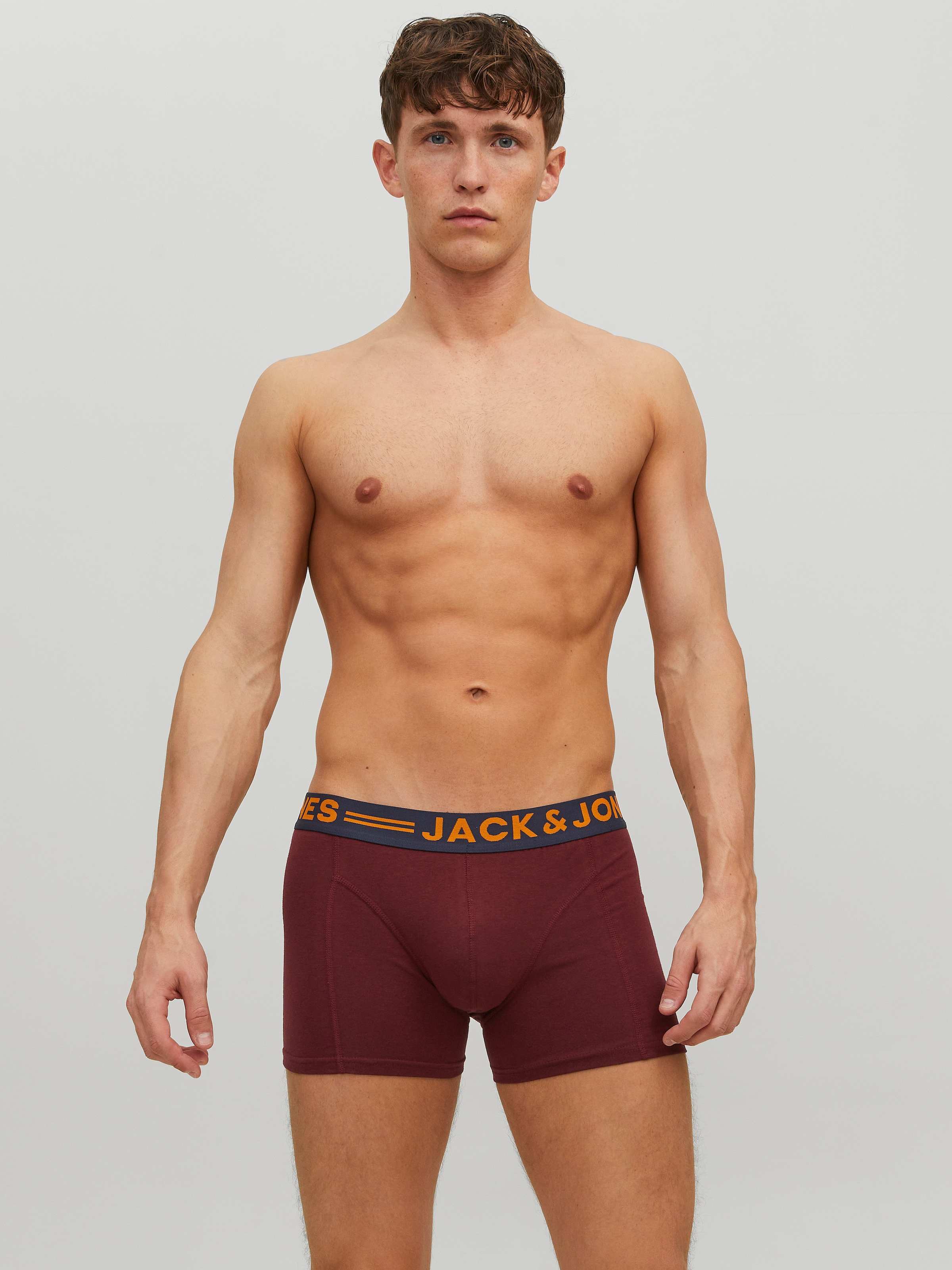 Jack & Jones Boxer »JAC Lichfield Trunks« Packung, 3 Stk. mit kontrastfarbigem Bund