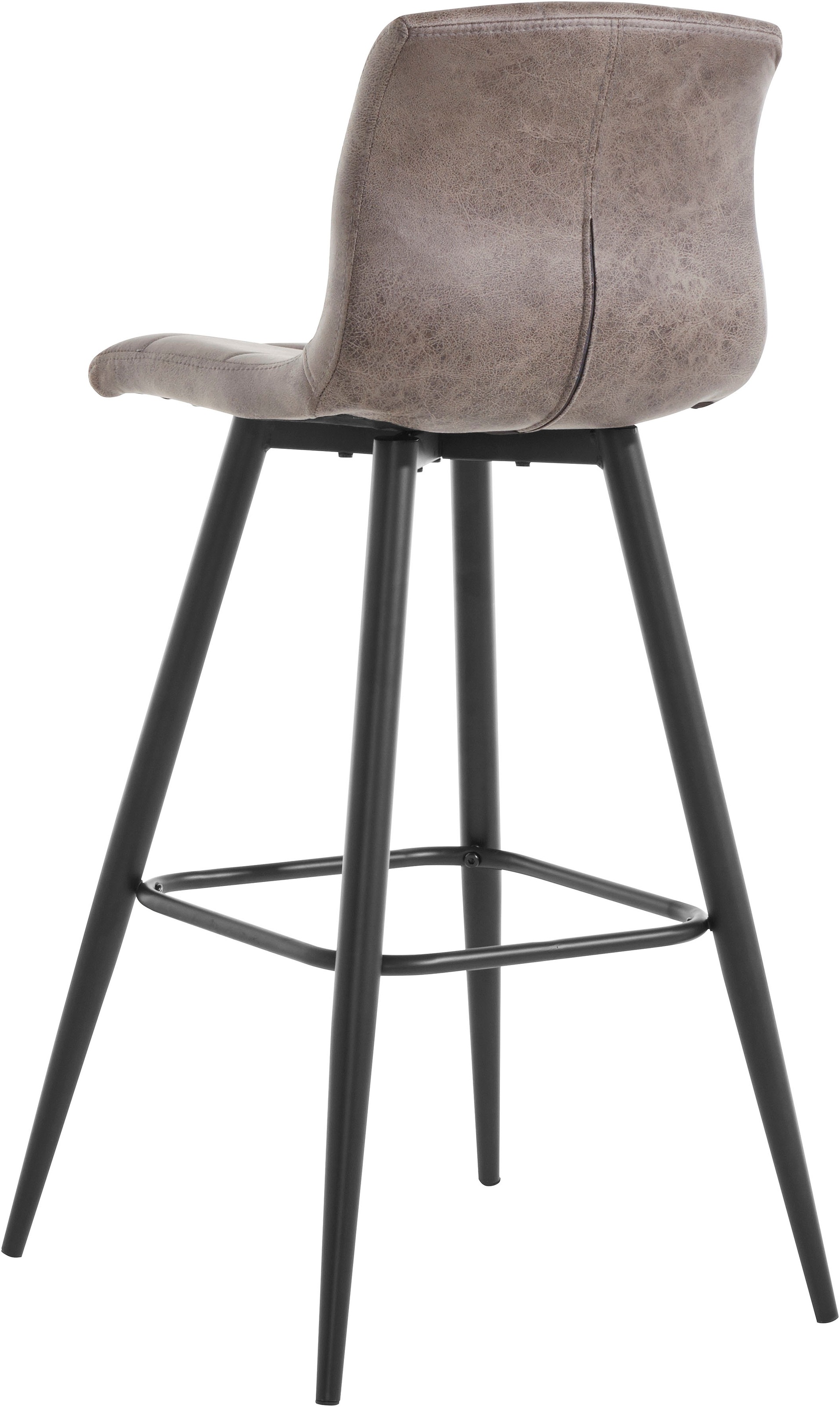 Homexperts Barhocker »Sarah«, (Set, 2er),Bezug in Microfaser Vintage oder Webstoff, mit Fußreling