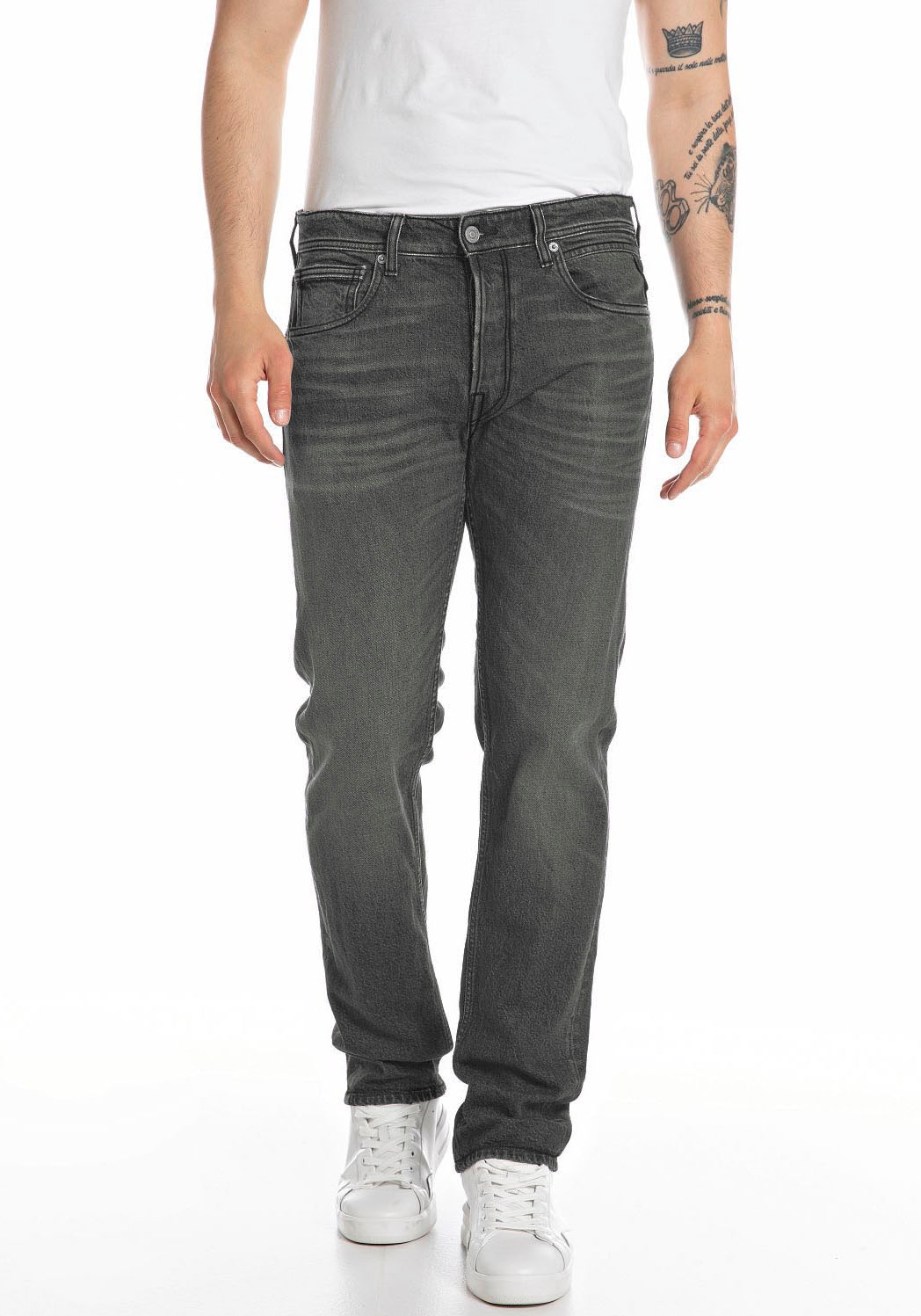 Replay Straight-Jeans »GROVER«, in vielen verschiedenen Waschungen, mit Stretch