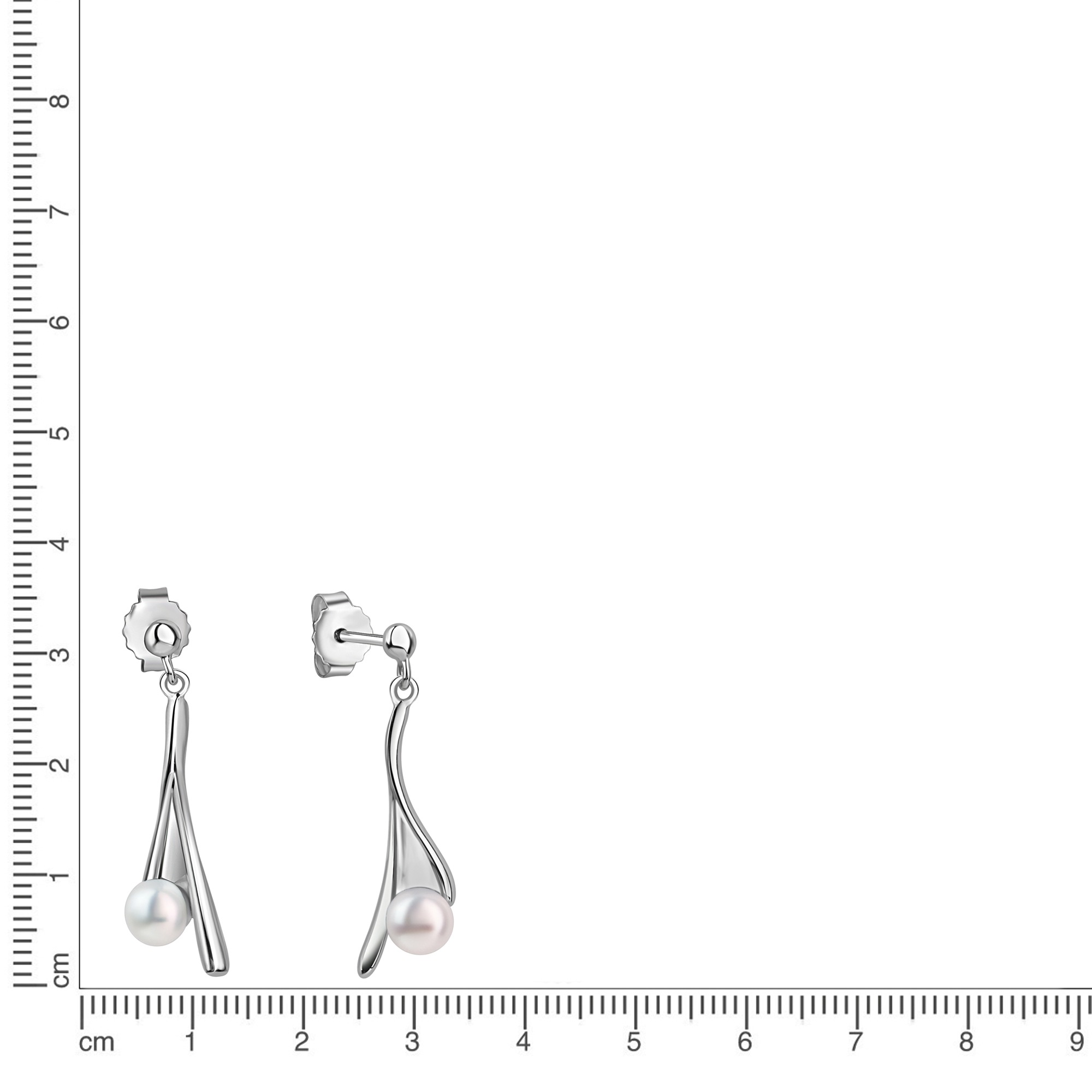 Vivance Paar Ohrstecker »925/- Sterling Silber rhodiniert Süßwasserperle«