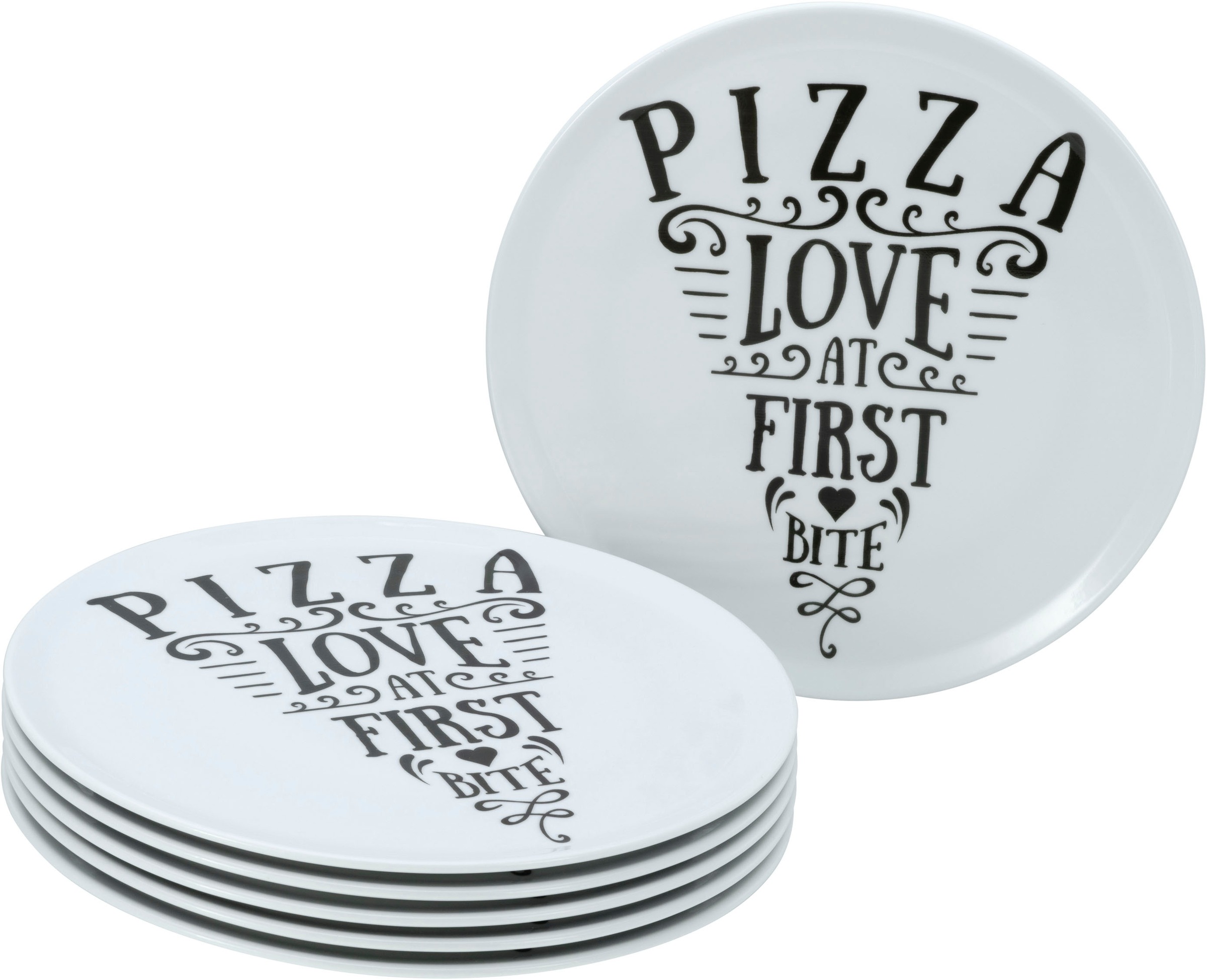 CreaTable Pizzateller »Europa In Love, Pizzateller 33 cm 6-tlg« Europäische günstig online kaufen