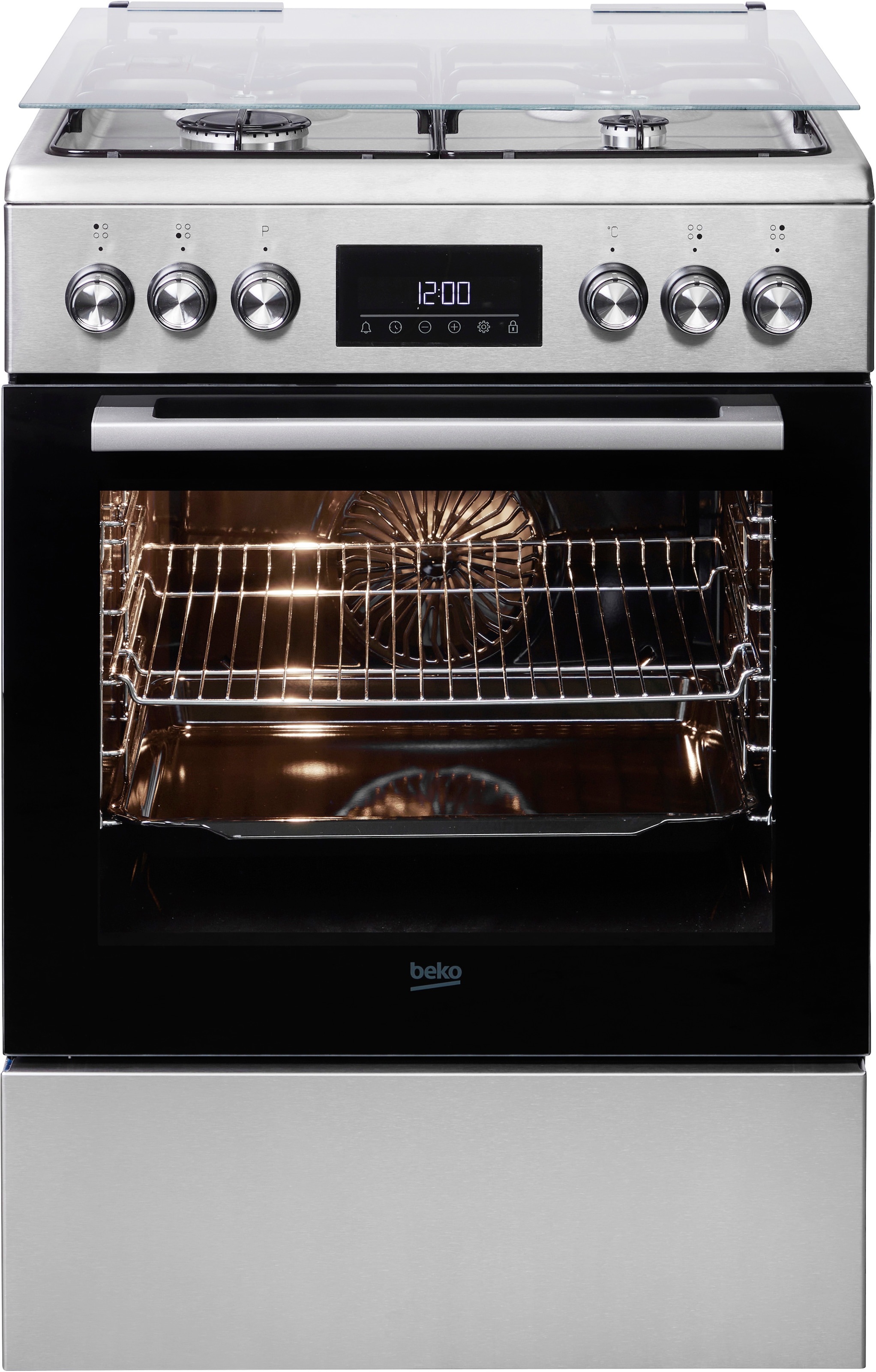 BEKO Gas-Standherd »FBM62320XDSL« mit Teleskopauszug nachrüstbar