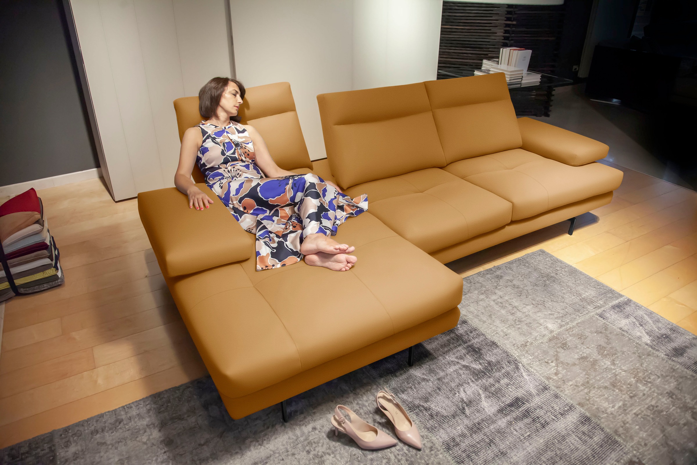 CALIA ITALIA Ecksofa »Toby Wing, Komfortsofa der Extraklasse, bequem, L-For günstig online kaufen