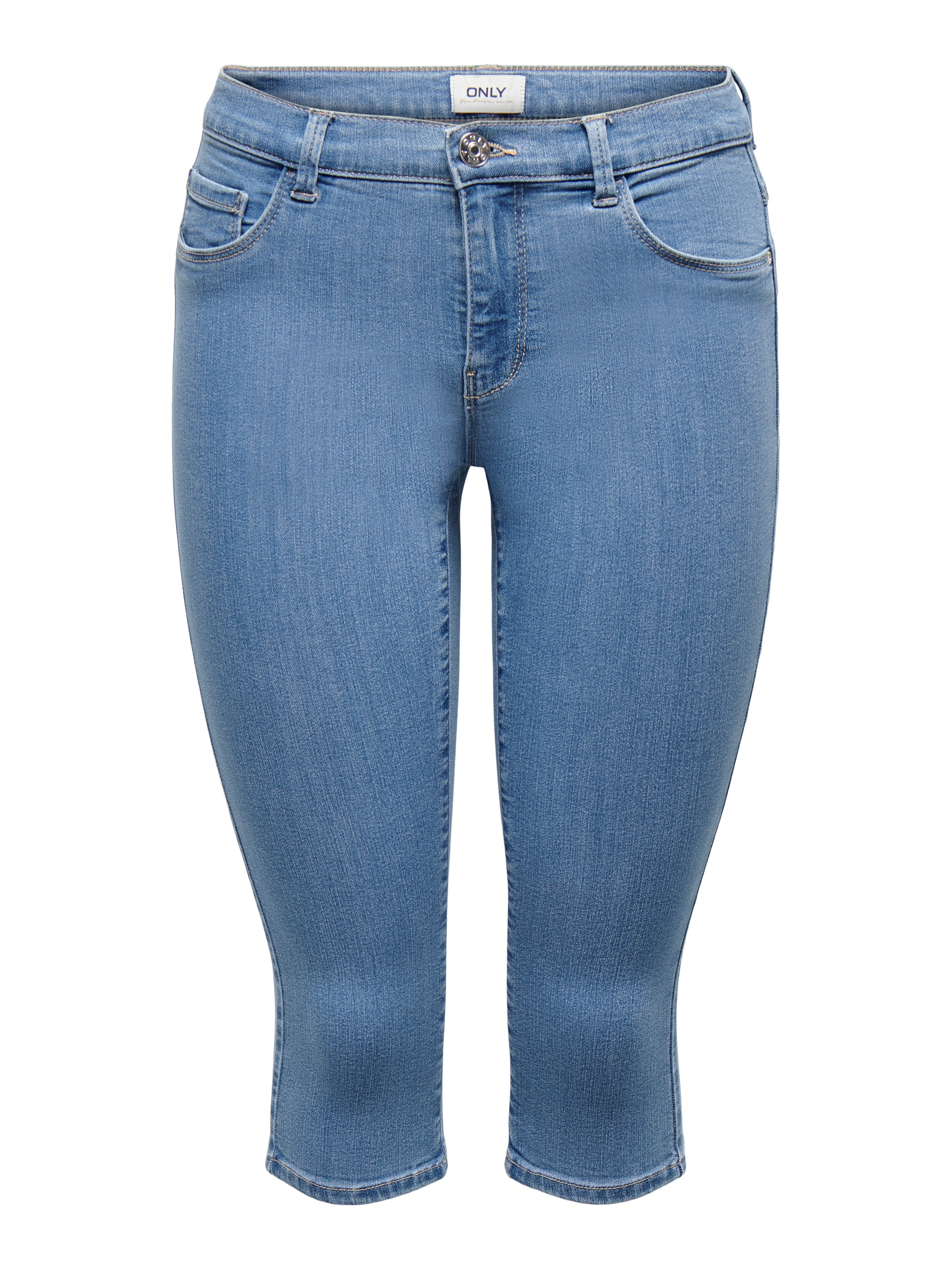 ONLY Caprijeans »ONLRAIN – Skinny Fit mit mittlerer Leibhöhe für moderne Silhouette«, skinny fit, Denim/Jeans, Viskosemischung, unifarben, pflegeleicht