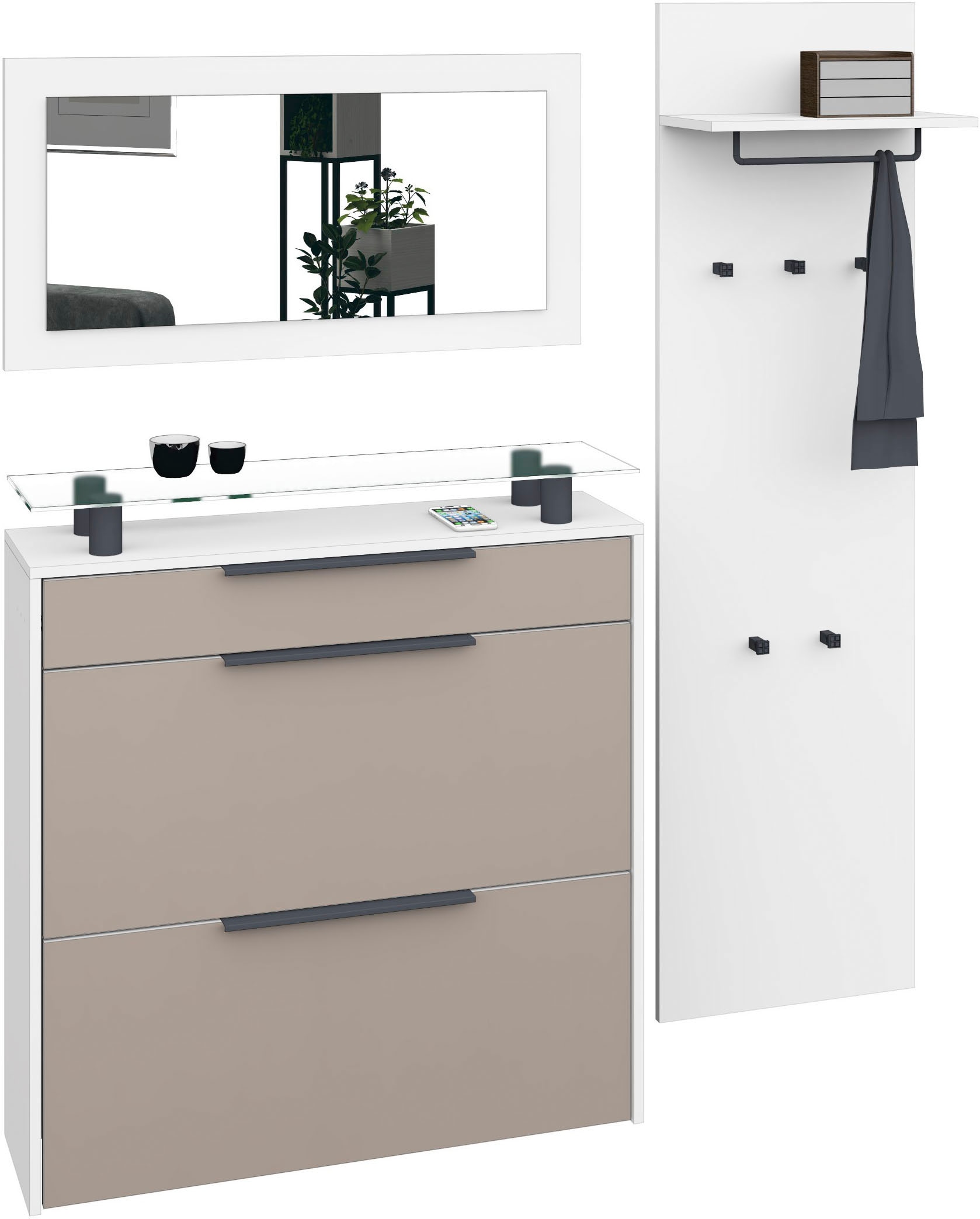 borchardt Möbel Garderoben-Set »Tom« 3 Stk. tlg. günstig online kaufen