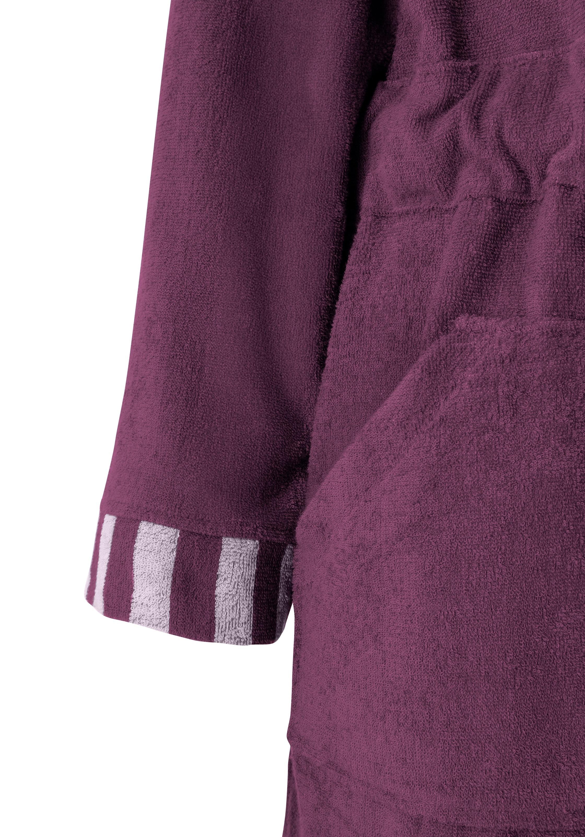 OTTO home Damenbademantel »Sennia, ideal für Sauna & Spa, Hotelbademantel, Morgenmantel« 2 Stk. Steifendetails, 100% Baumwolle, mit GRATIS-Zugabe: 1x Turban-Handtuch