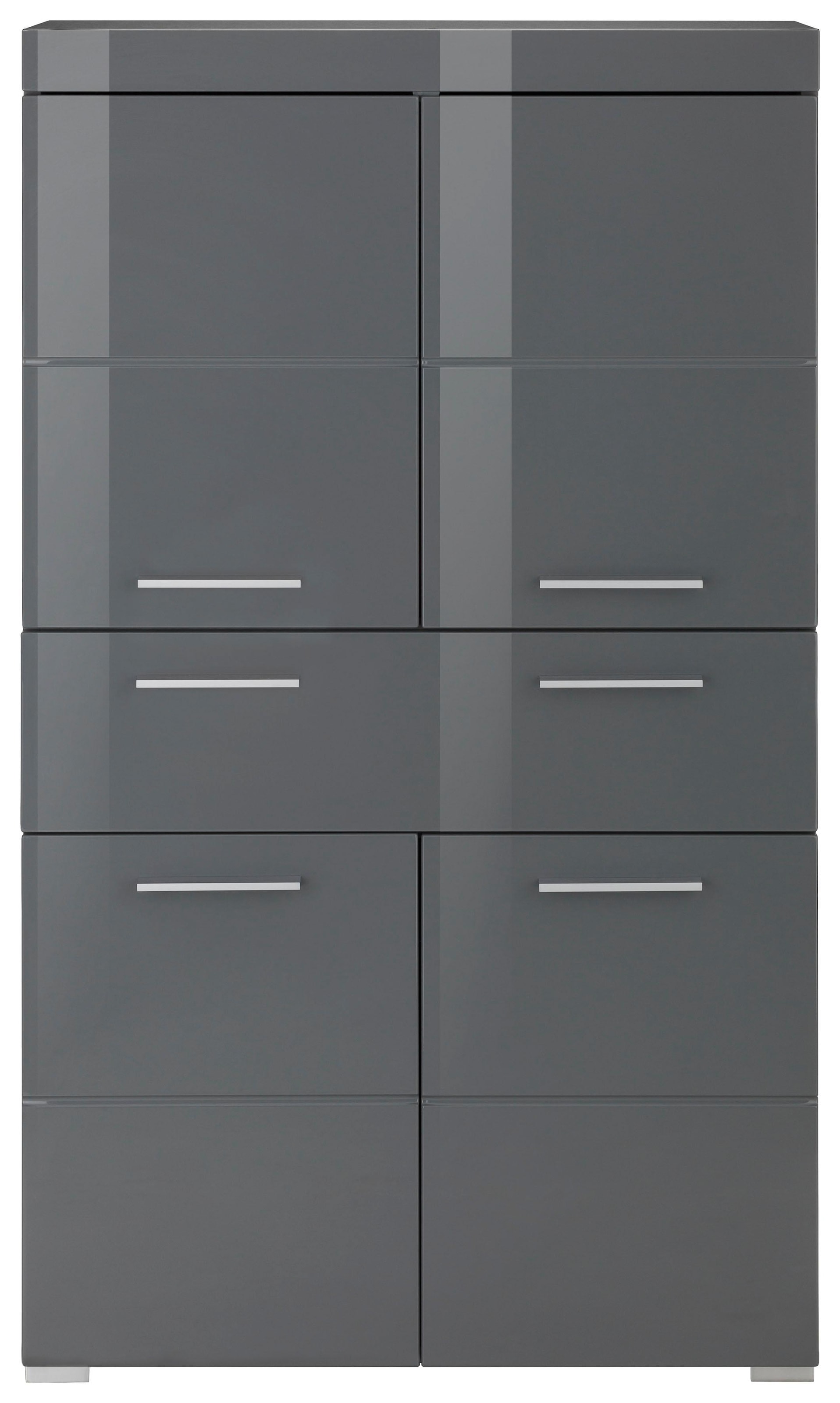 INOSIGN Midischrank »Avena«, Badschrank 4-türig mit einer Schublade - Maße (B/T/H) 73/31/130 cm