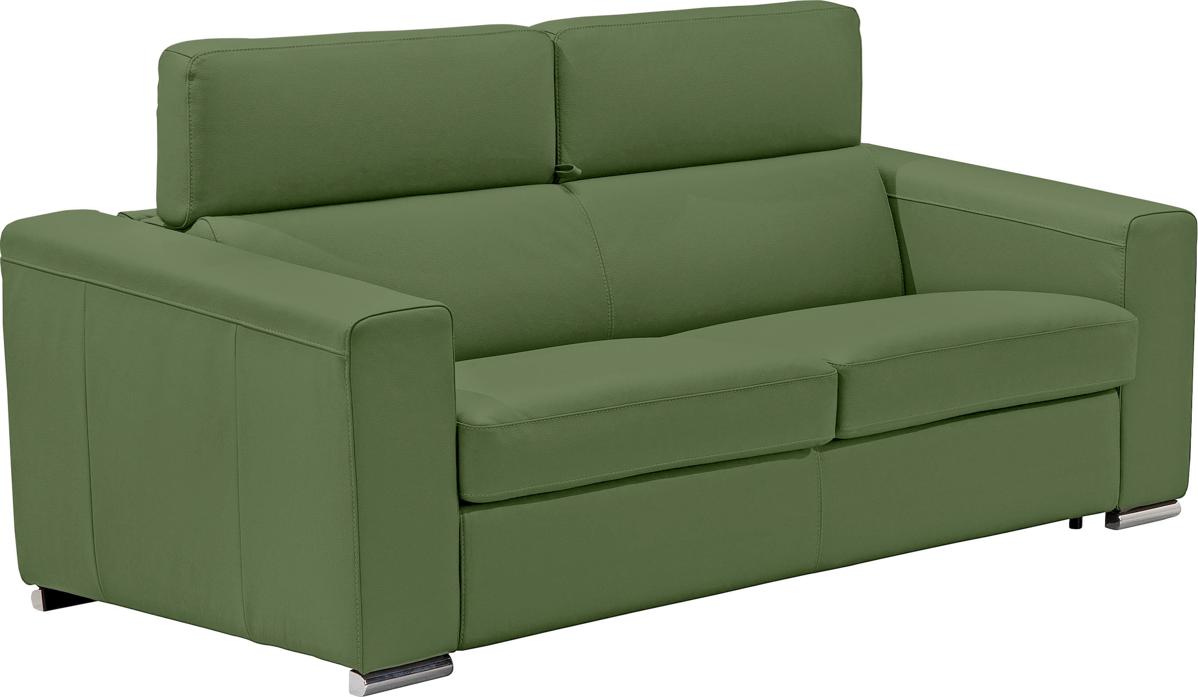 Egoitaliano Schlafsofa »Cabiria, Design und super Sitz- und Liegekomfort«, Sofa inkl. Schlaffunktion, Kopfteile verstellbar, mit Metallfüßen