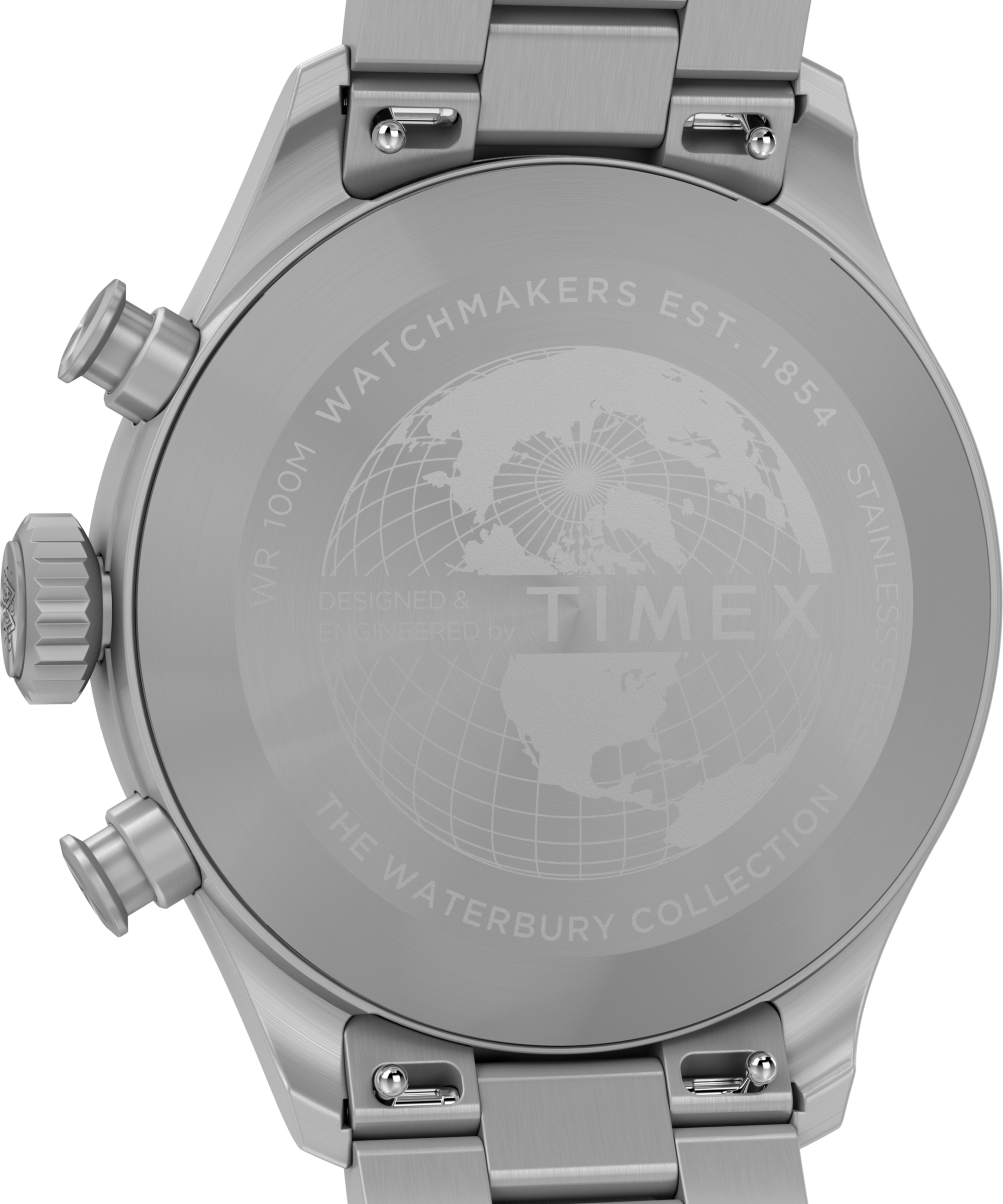 Timex Chronograph »WATERBURY ACE« Quarzuhr, Armbanduhr, Herrenuhr, Edelstahlarmband, Stoppfunktion,Datum