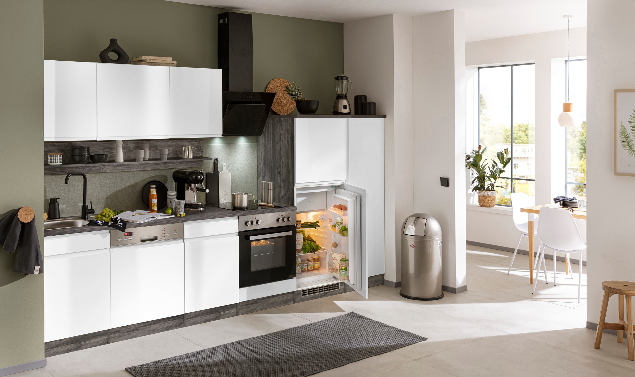 KOCHSTATION Küchenzeile »KS-Virginia« Breite 330 cm, wahlweise mit E-Geräten